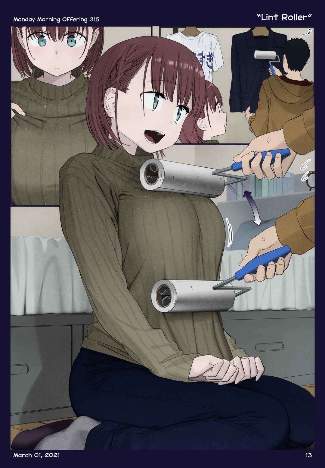 Page 13 Chapter 38 Getsuyoubi no Tawawa (Twitter Webcomic) (Fan Colored)