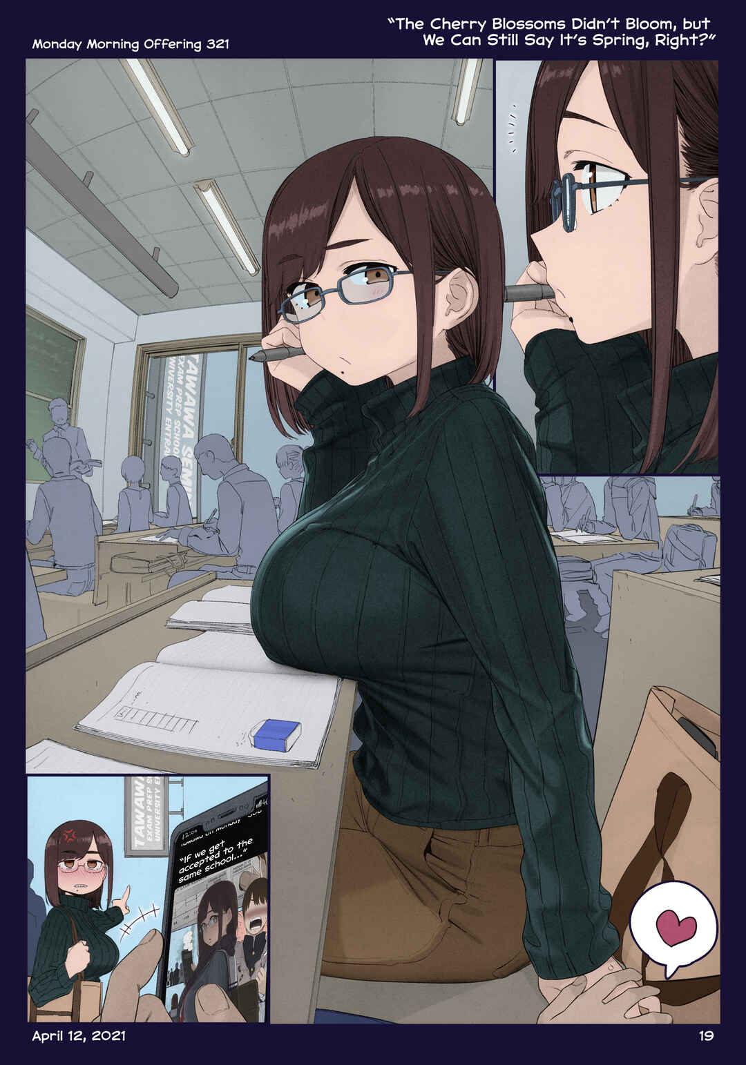 Page 20 Chapter 38 Getsuyoubi no Tawawa (Twitter Webcomic) (Fan Colored)