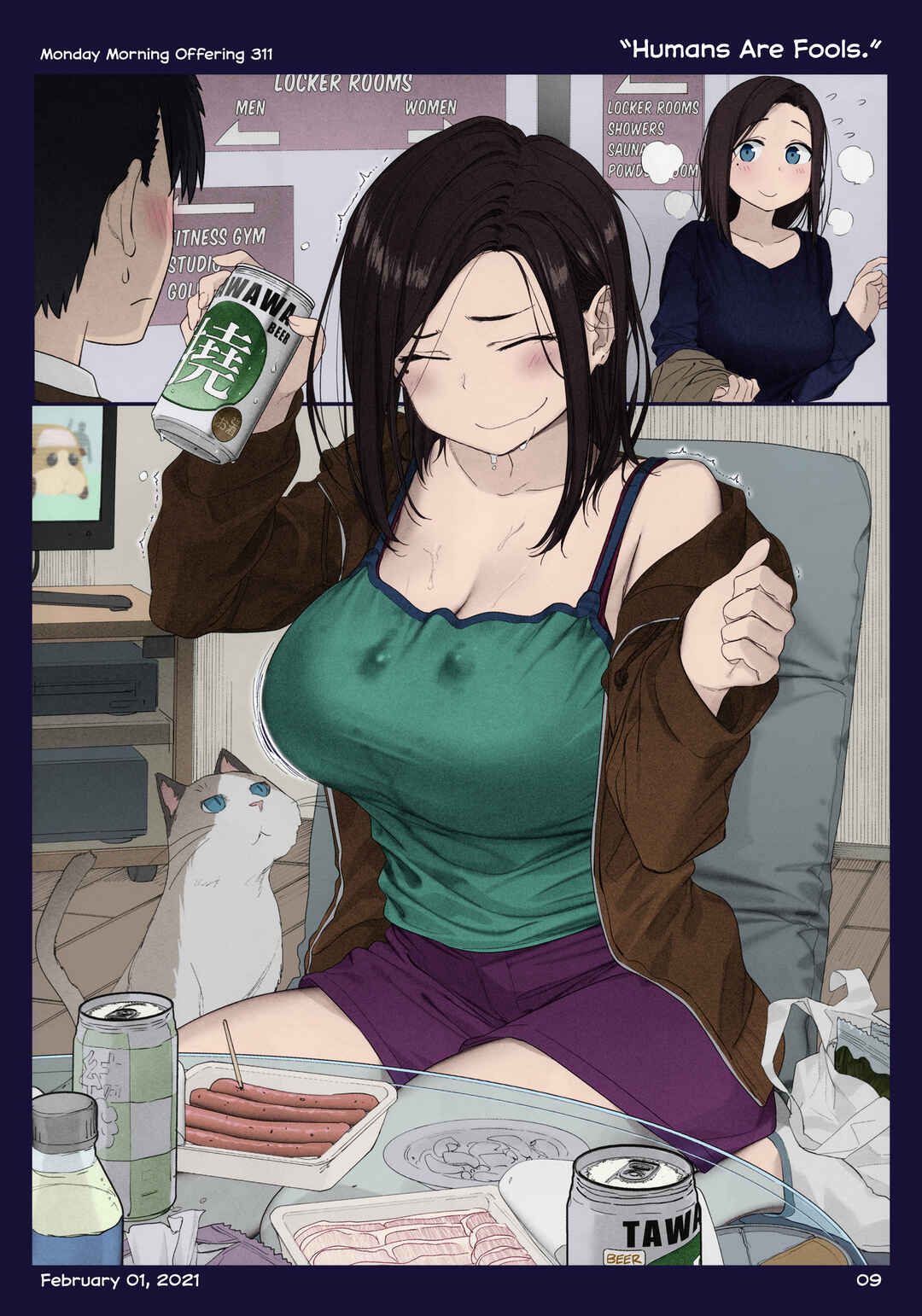 Page 8 Chapter 38 Getsuyoubi no Tawawa (Twitter Webcomic) (Fan Colored)