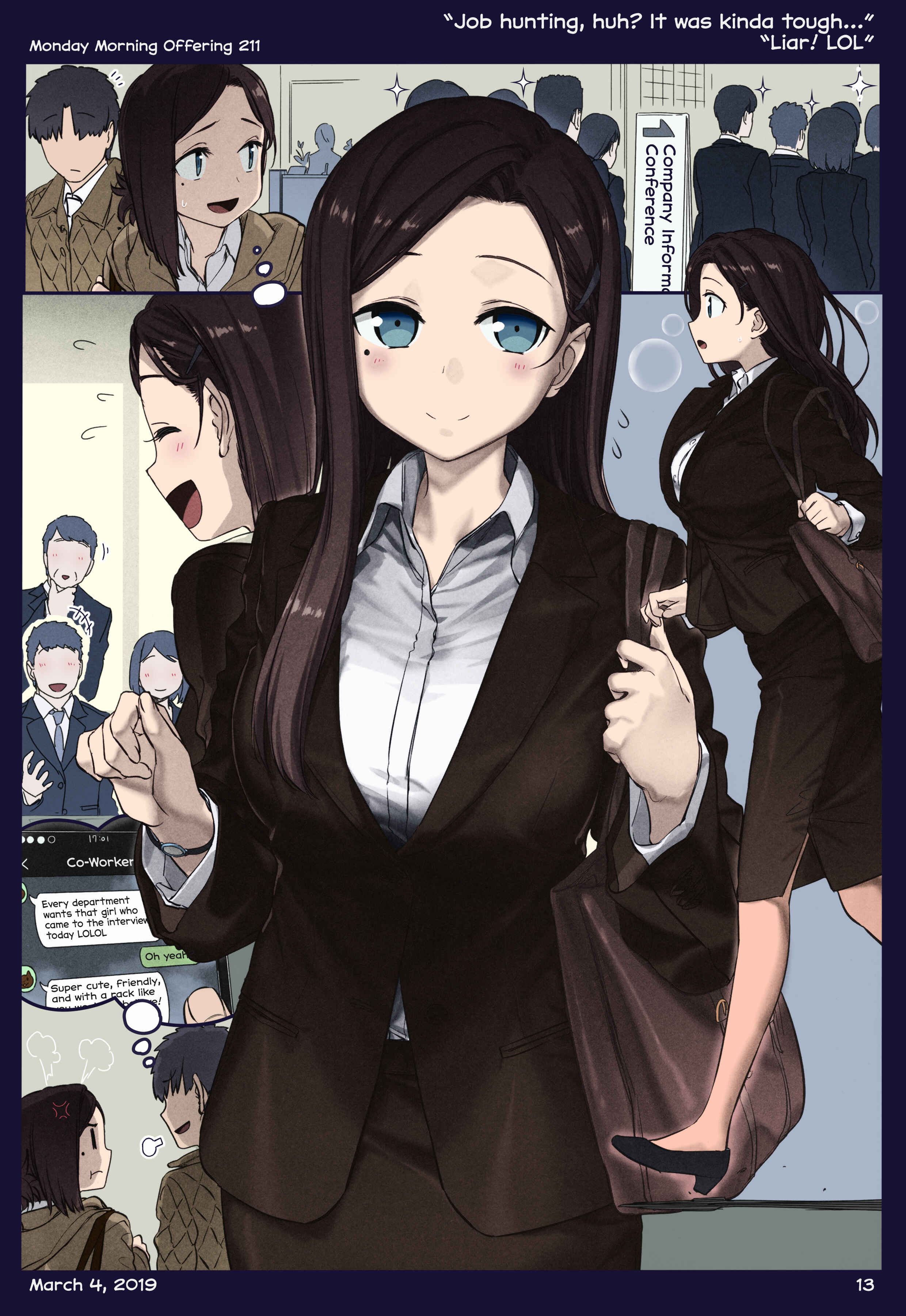 Page 13 Chapter 24 Getsuyoubi no Tawawa (Twitter Webcomic) (Fan Colored)