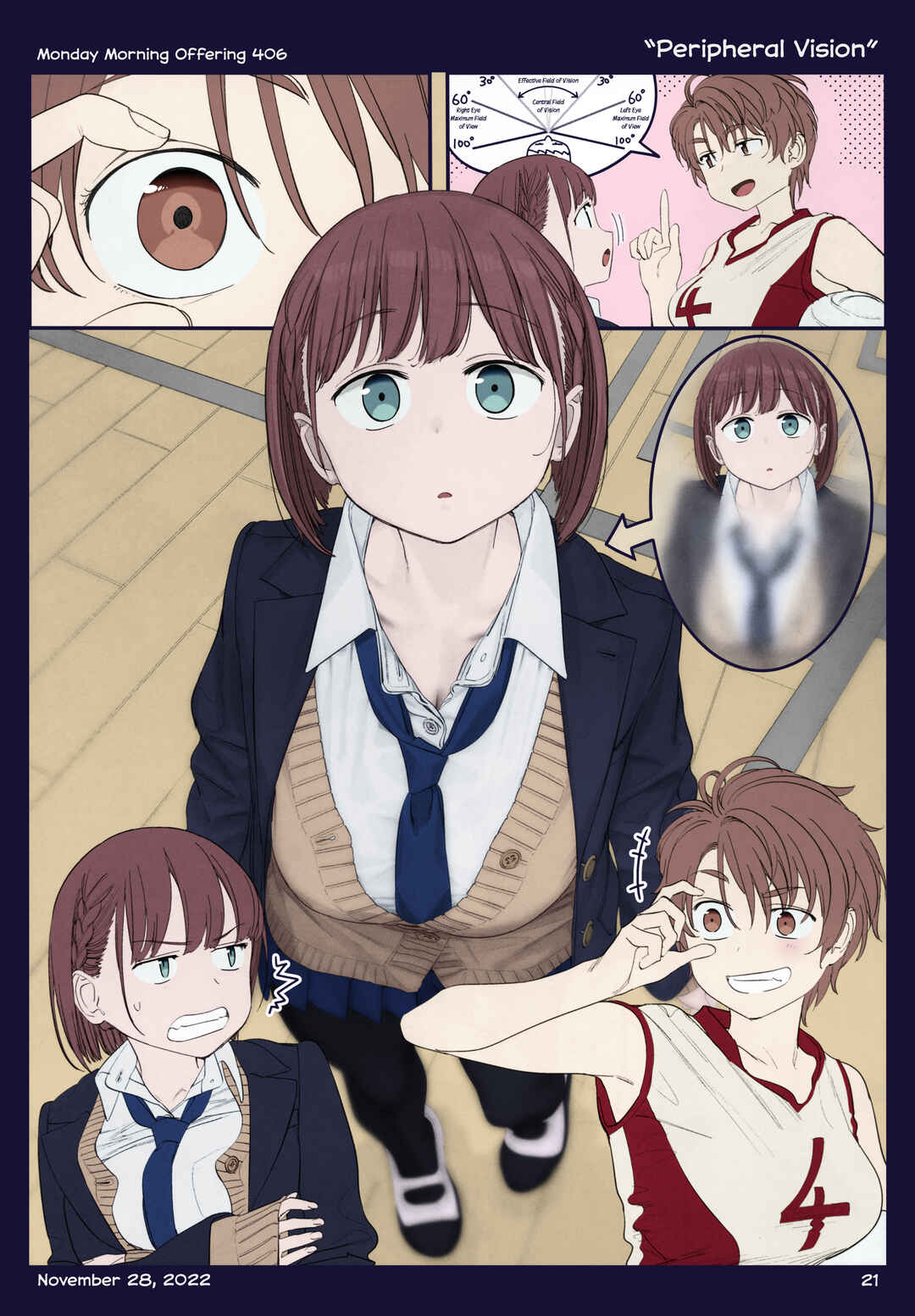 Page 21 Chapter 44 Getsuyoubi no Tawawa (Twitter Webcomic) (Fan Colored)