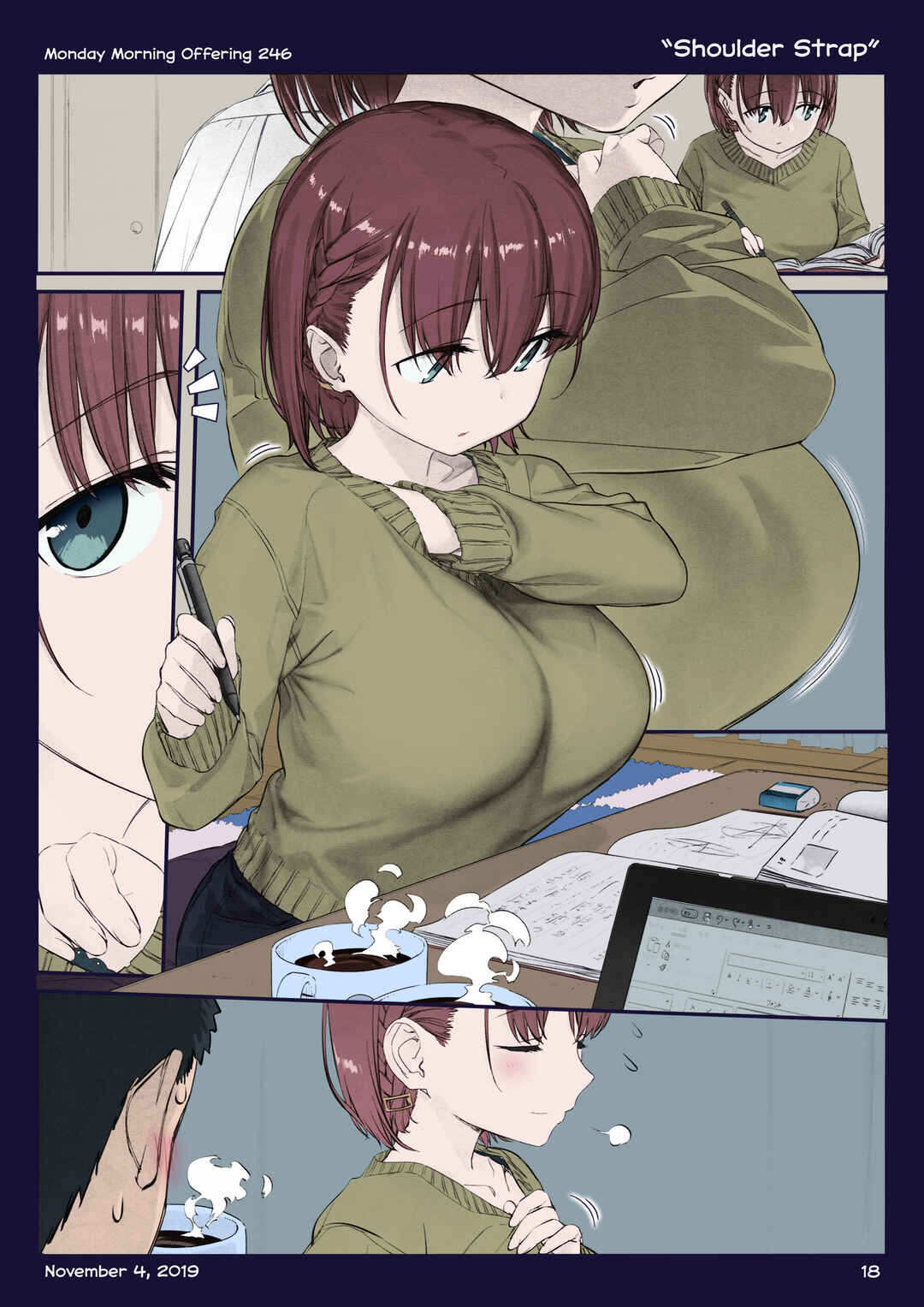Page 17 Chapter 28 Getsuyoubi no Tawawa (Twitter Webcomic) (Fan Colored)
