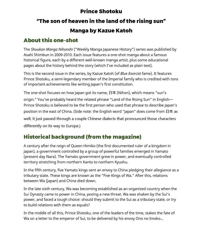 Page 2 Chapter 2 Weekly Manga Japanese History