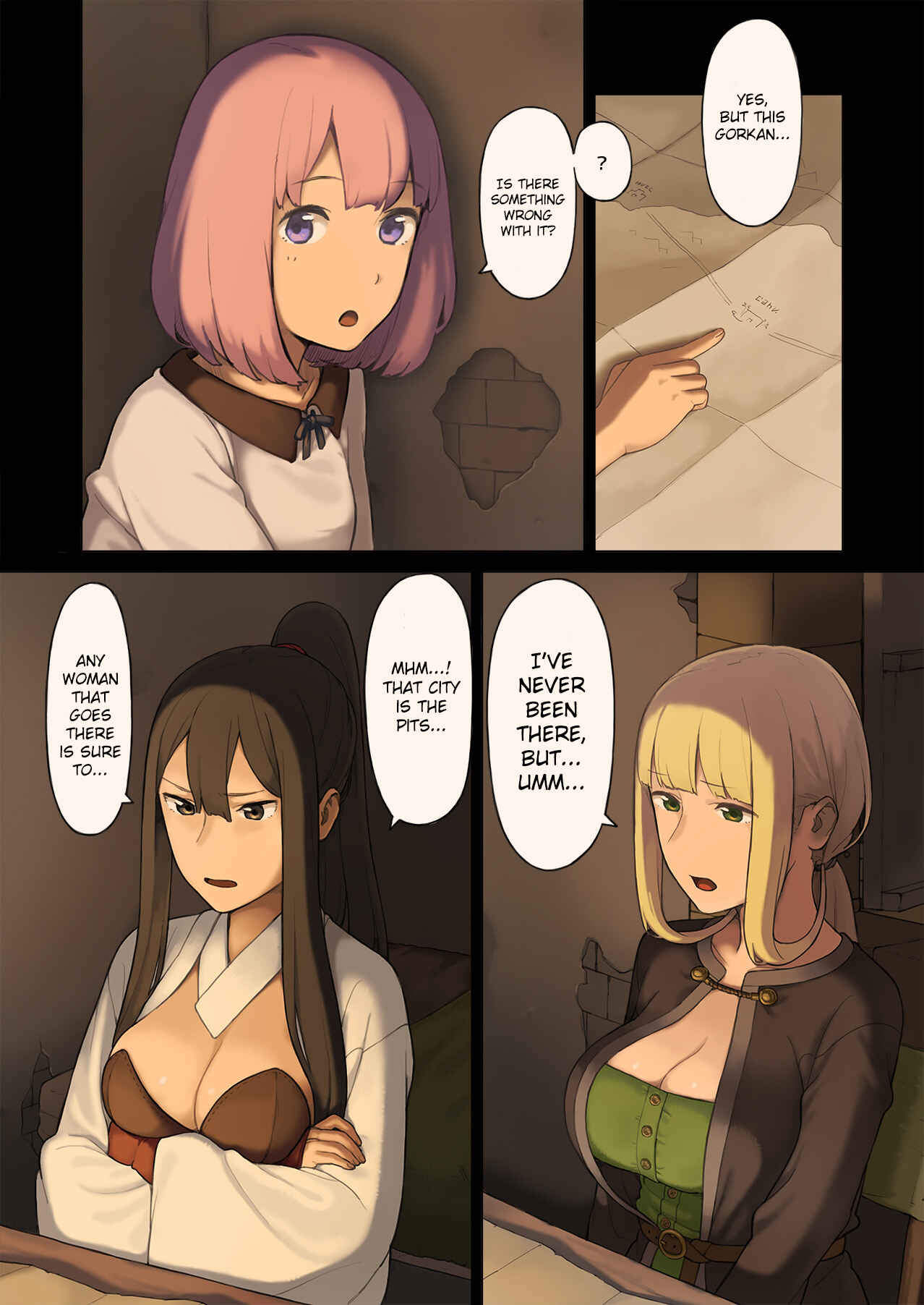 Page 3 Chapter Unknown_dcf7 Onna Boukensha-tachi ga Sabaku no Oasis ni Tachiyoru to...