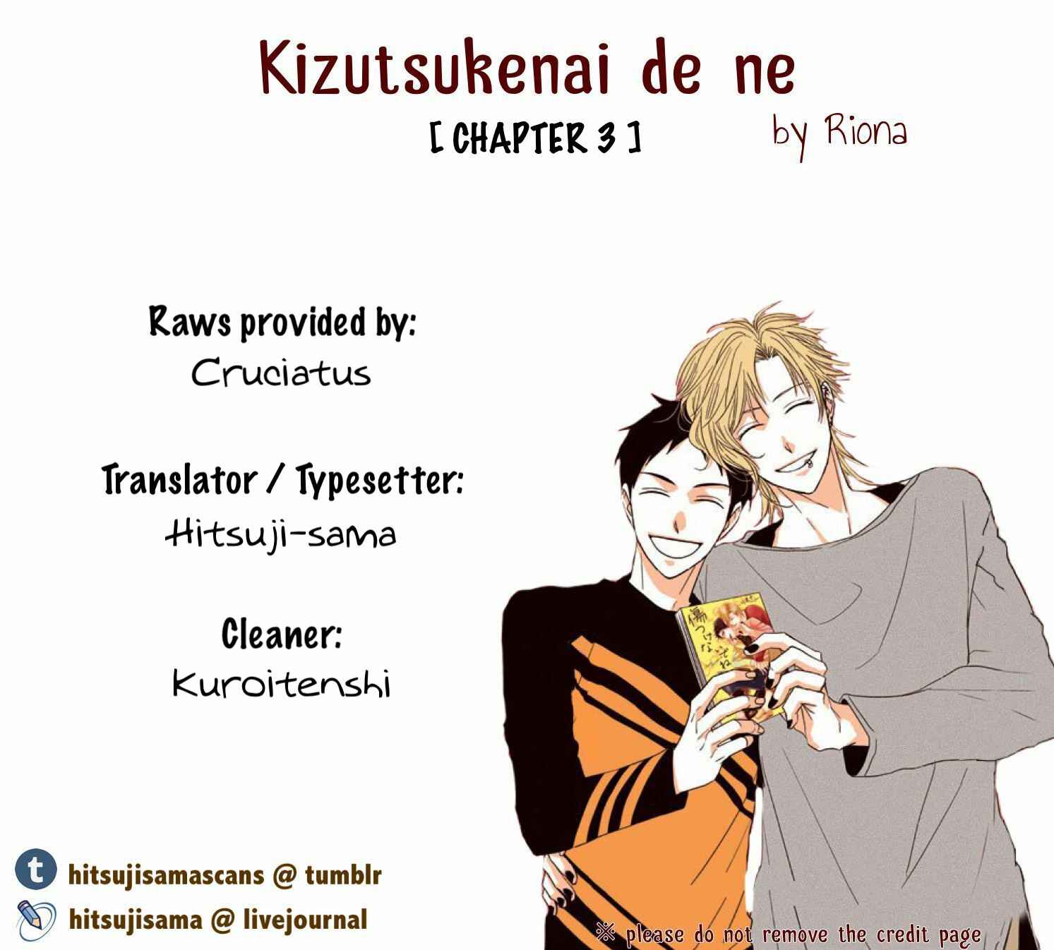 Page 1 Chapter 3 Kizutsukenai de ne