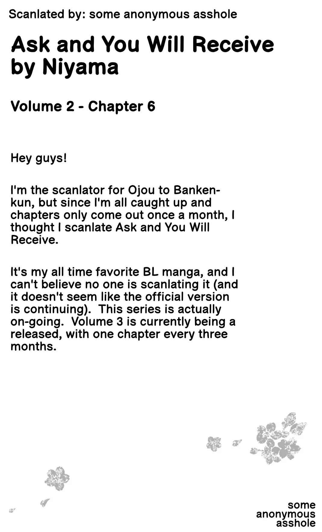 Page 1 Chapter 6 Ask and You Will Receive