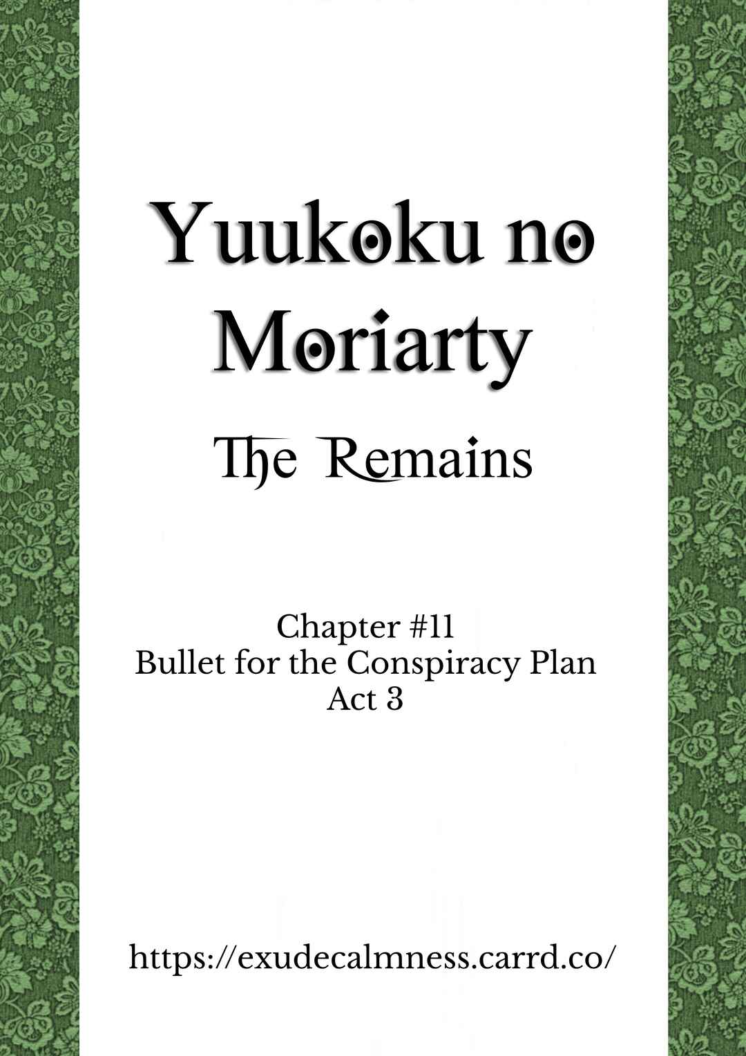 Page 1 Chapter 11 Yuukoku no Moriarty: The Remains