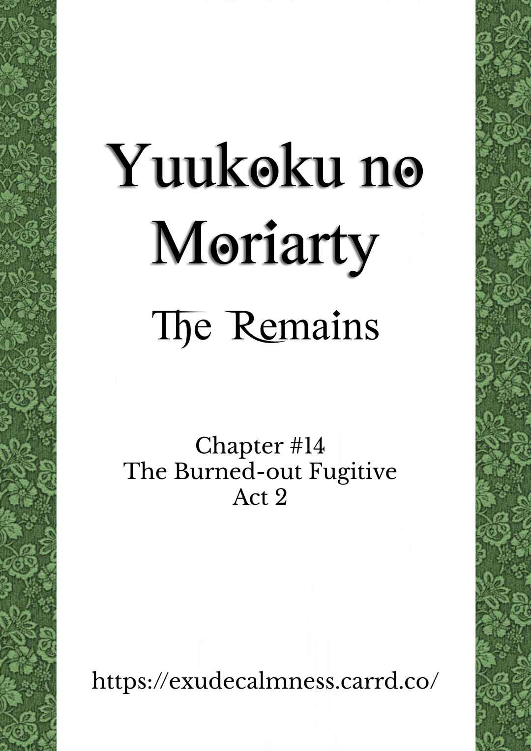 Page 1 Chapter 14 Yuukoku no Moriarty: The Remains