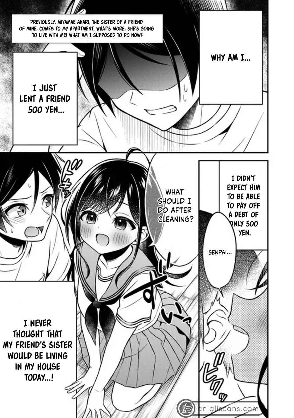Page 3 Chapter 2 Yuujin ni 500 Yen Kashitara Shakkin no Kata ni Imouto wo Yokoshitekita no Dakeredo, Ore wa Ittai Dou Sureba Iin Darou