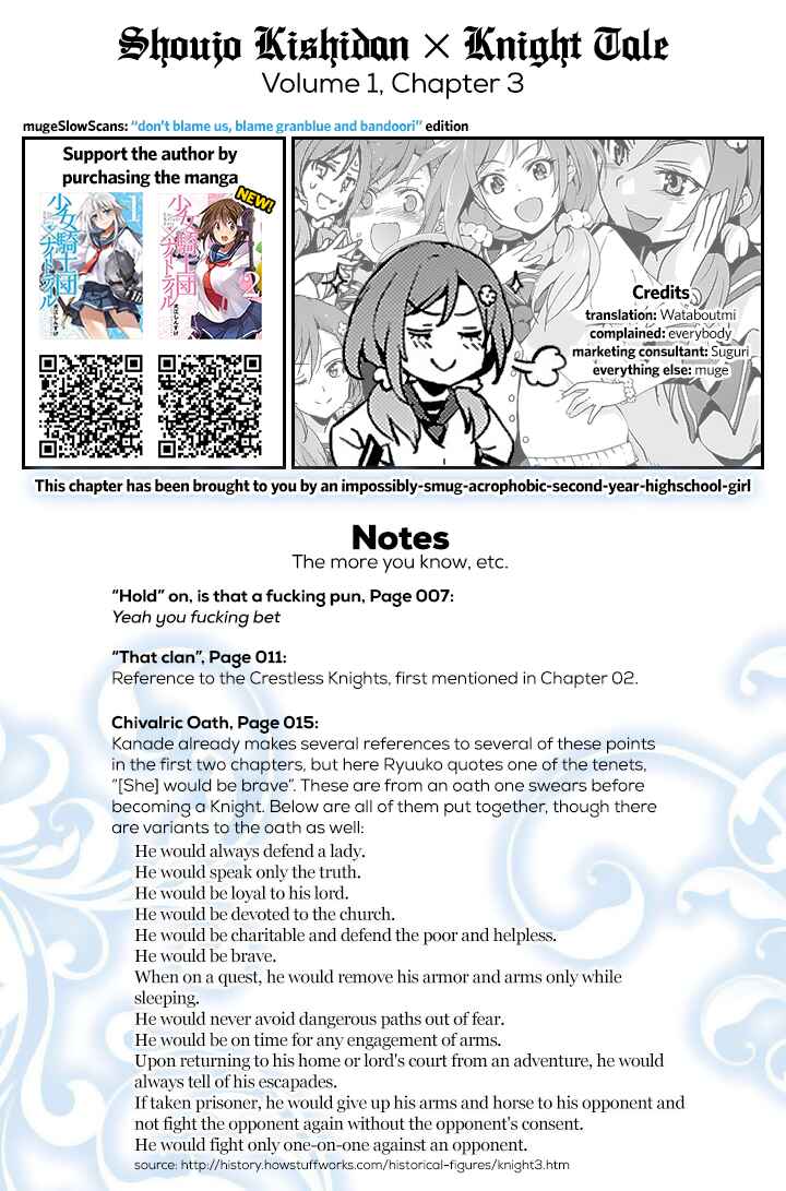 Page 29 Chapter 3 Shoujo Kishidan × Knight Tale