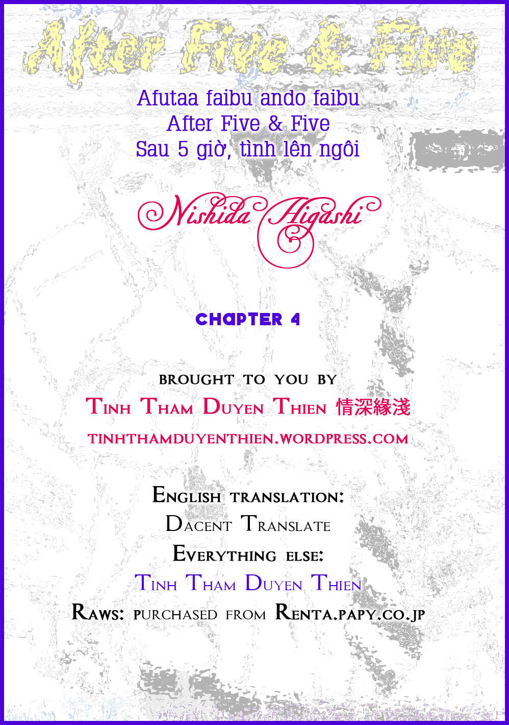 Page 1 Chapter 4 After Five & Five
