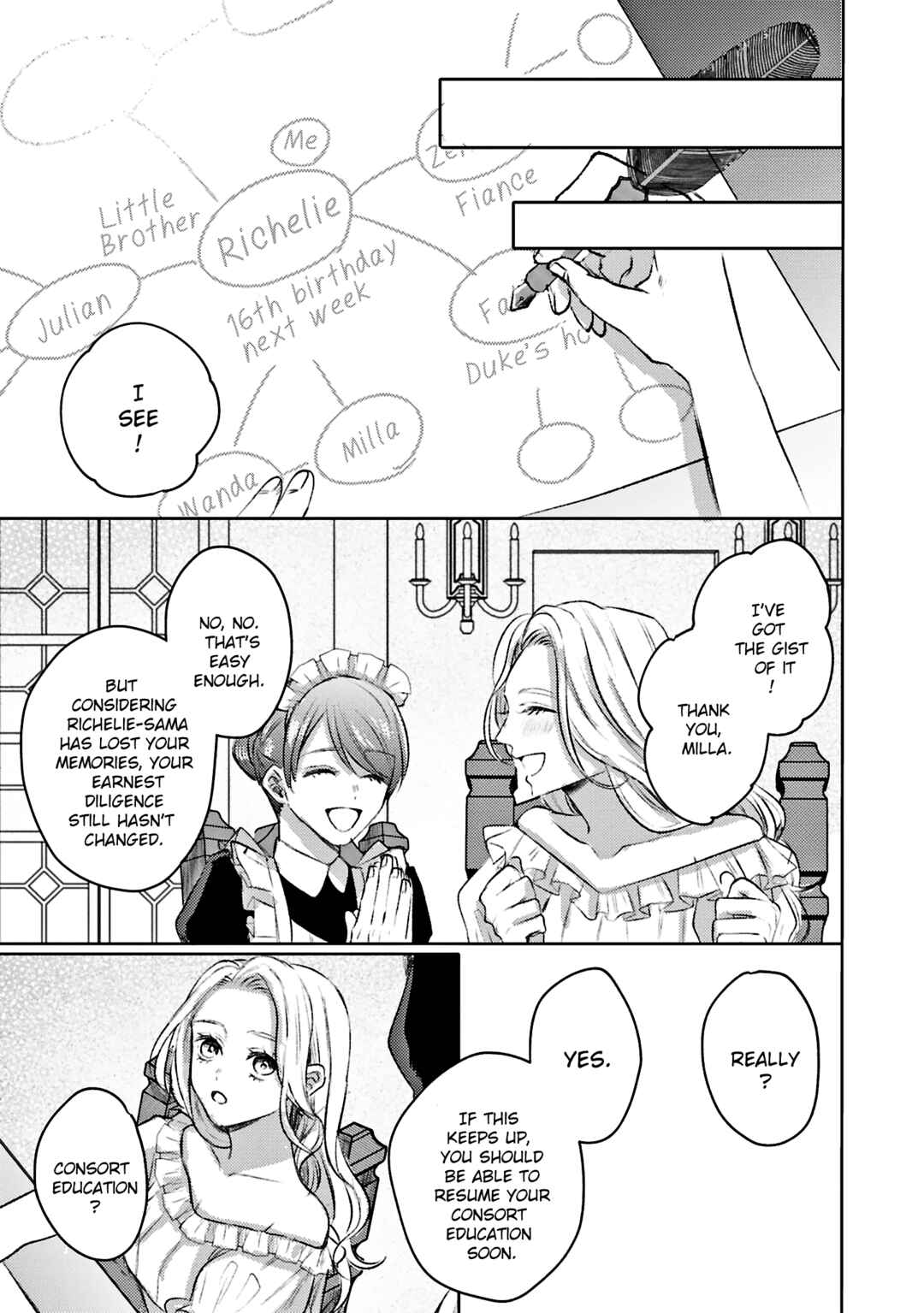 Page 12 Chapter 3 Ko, Konna Ikemen ga Watashi no Osananajimi de Konyakusha Desutte? Sasuga Akuyaku Reijou, Sore Kurai no Utsuwa Janakereba Konna Taiyaku Tsutomaranai Wa