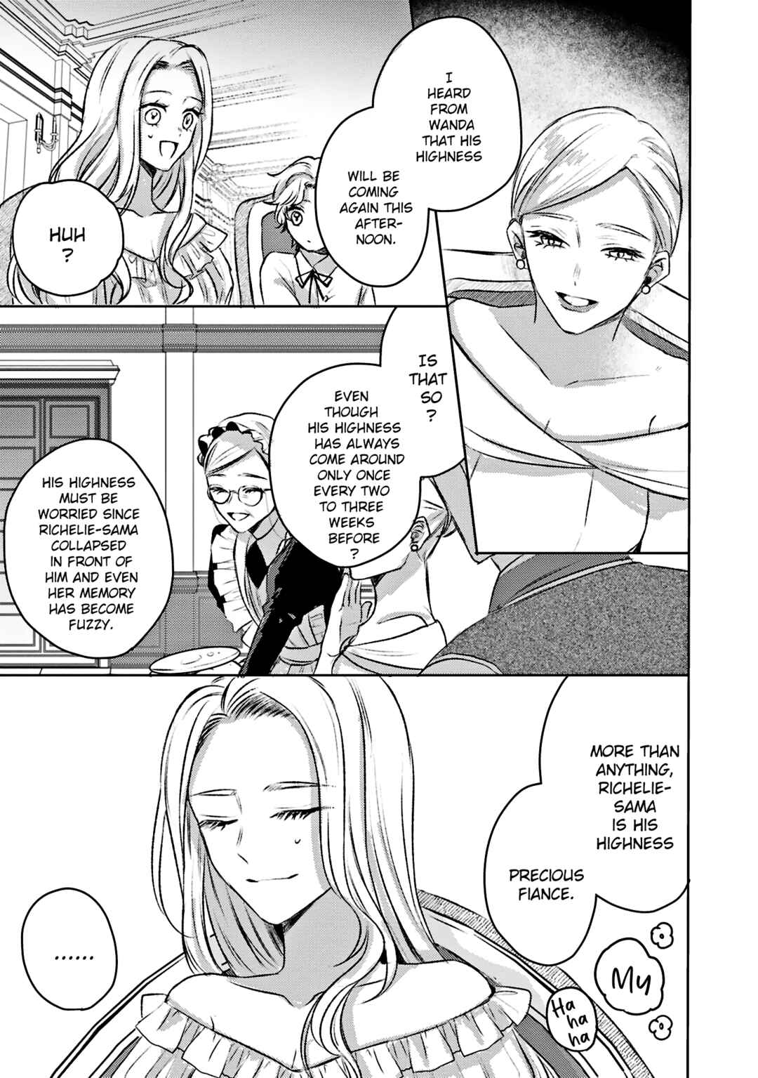 Page 8 Chapter 3 Ko, Konna Ikemen ga Watashi no Osananajimi de Konyakusha Desutte? Sasuga Akuyaku Reijou, Sore Kurai no Utsuwa Janakereba Konna Taiyaku Tsutomaranai Wa