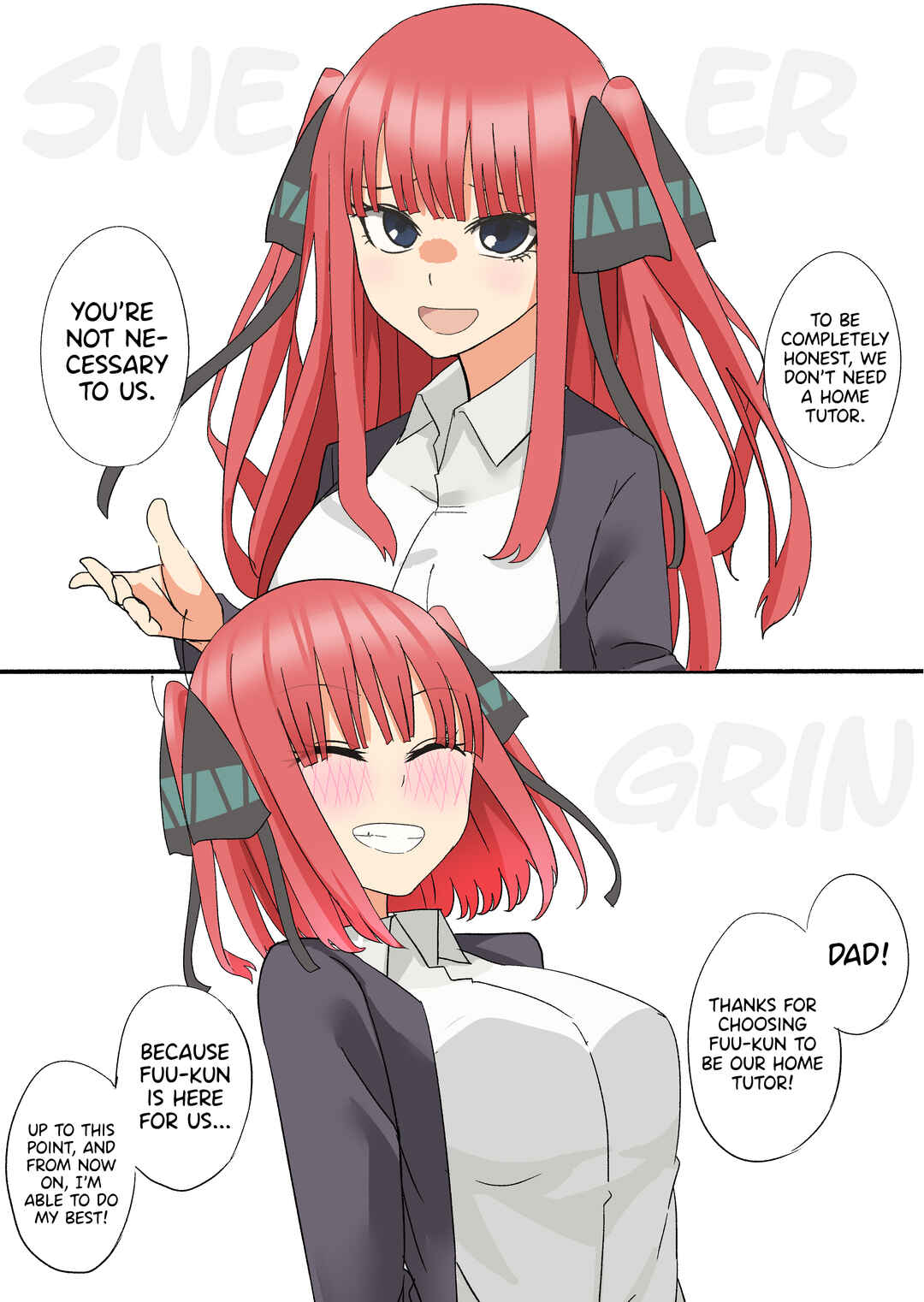 Page 1 Chapter 3 5Toubun no Hanayome - Current and Previous Nino comparison (Doujinshi)