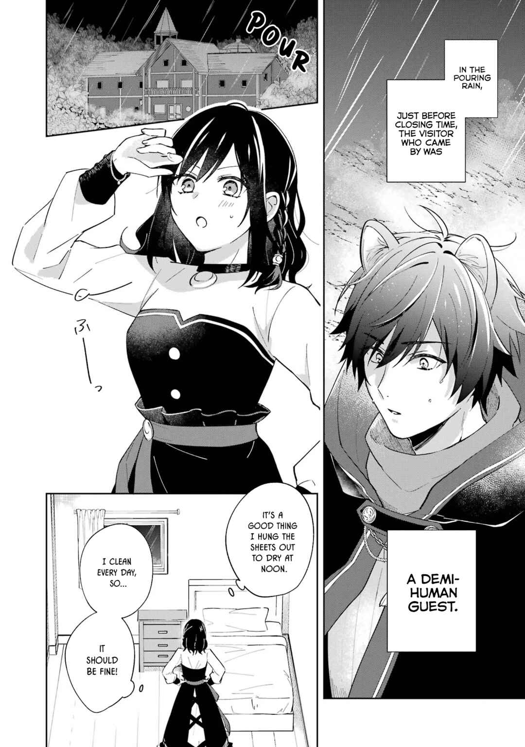 Page 3 Chapter 2 Isekai de Pension Hajimemashita. Sekai de Yuiitsu no Kuro Majo desu ga, Kono Chikara wa Okyaku-sama no Tame ni Tsukaimasu