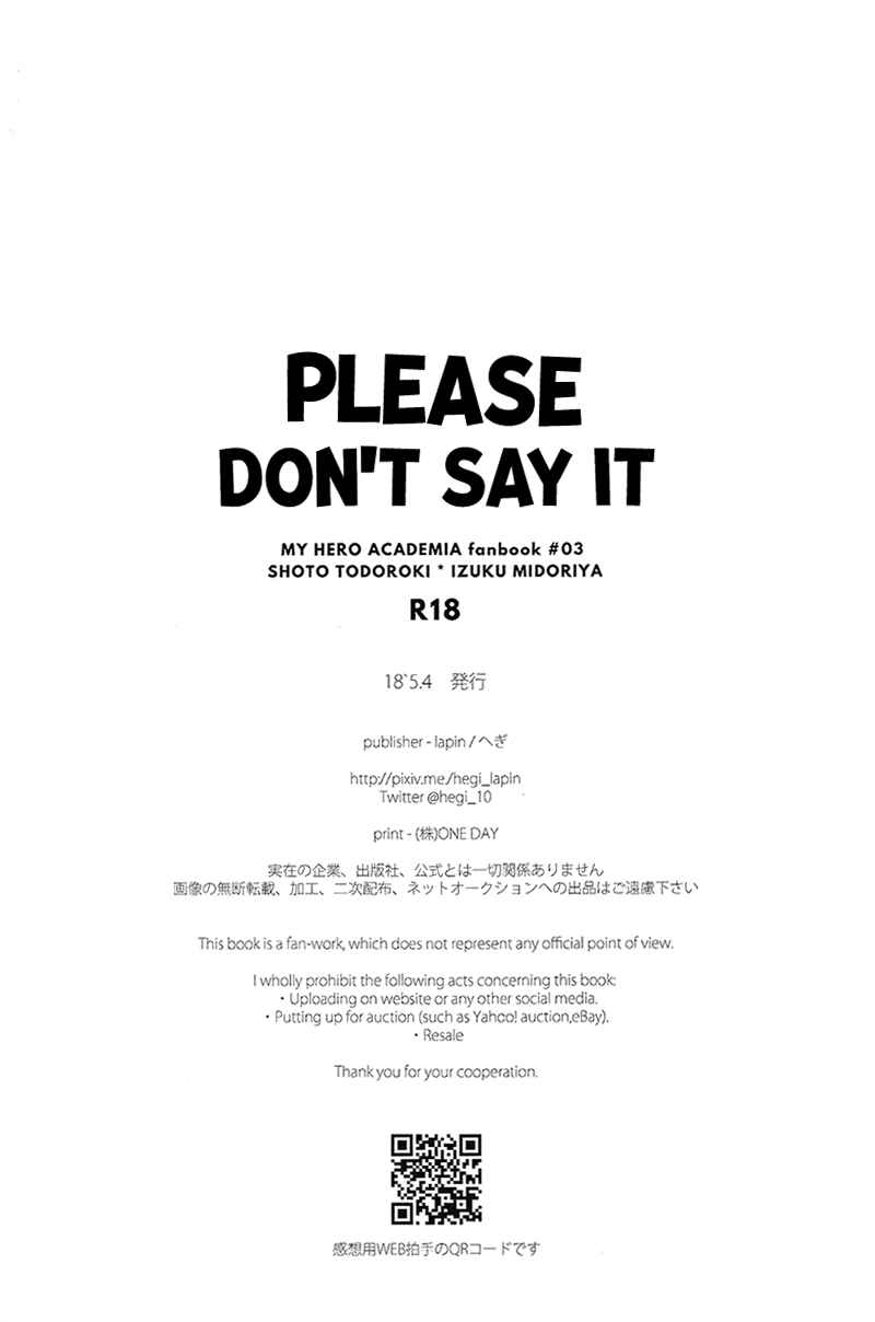 Page 40 Chapter Unknown_2c6e Boku no Hero Academia - Please Dont Say It (Doujinshi)