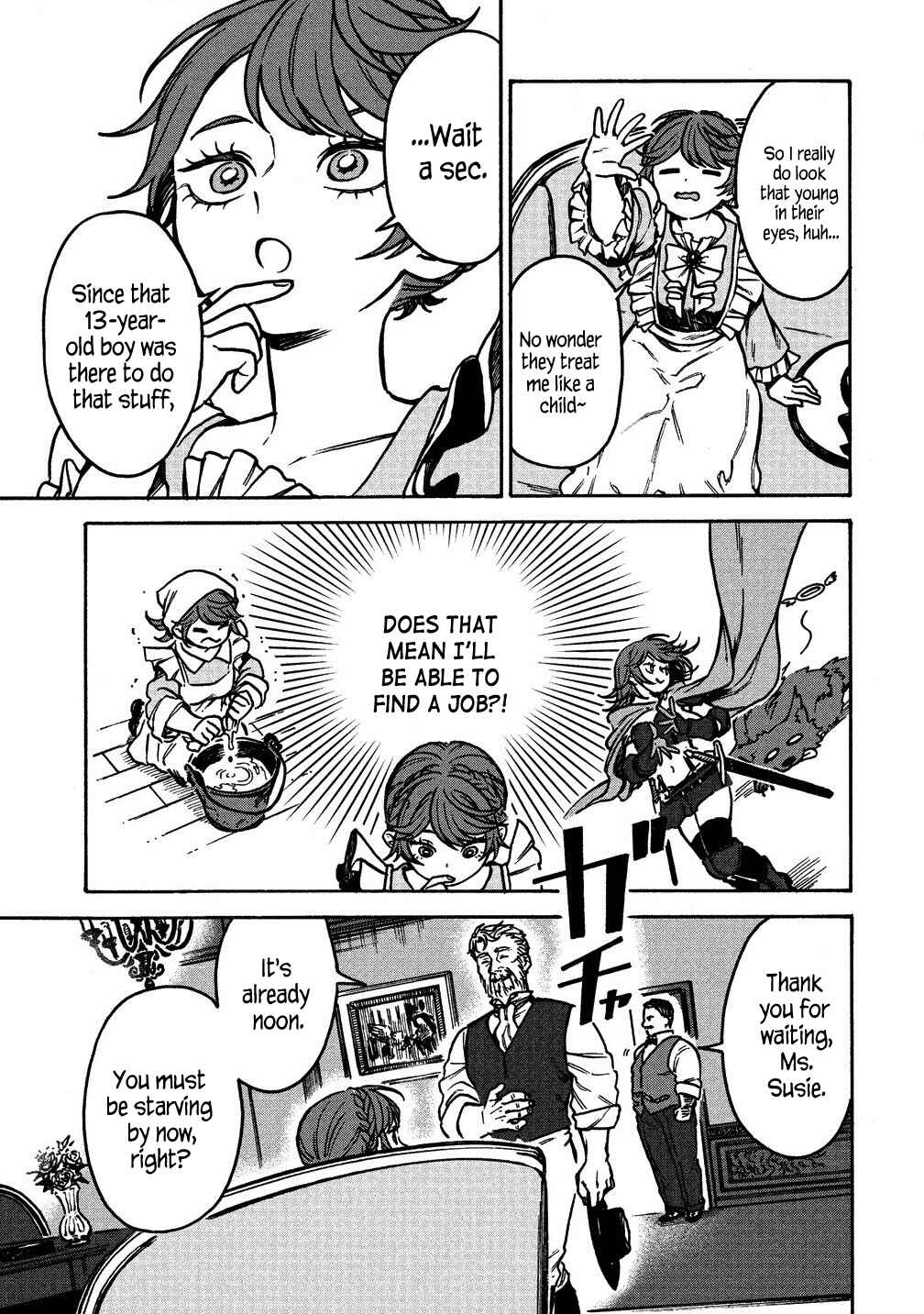 Page 13 Chapter 3.2 Onna Chara de Isekai Teni shite Cheatppoi kedo Zako Chara na no de Medatazu Heiwa na Shomin wo Mezashimasu!