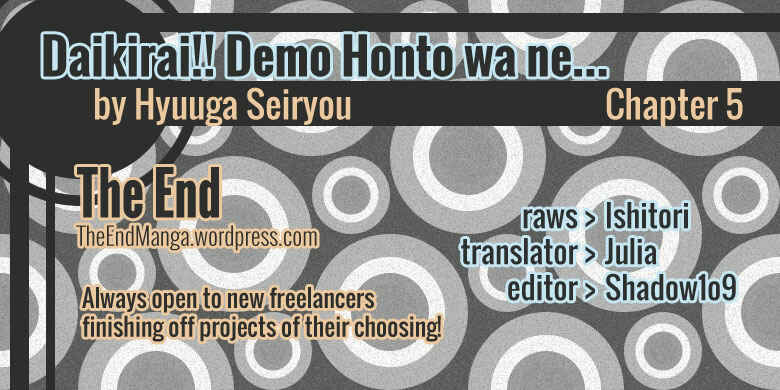 Page 1 Chapter 5 Daikirai!! Demo Honto wa ne...