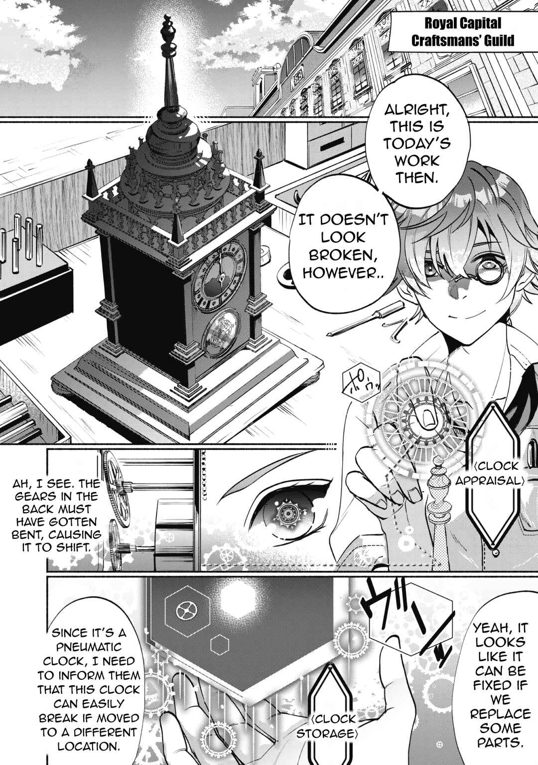 Page 5 Chapter 1.1 Munou wa Fuyou to Iware Tokei Tsukai no Boku wa Shokunin Guild kara Oidasareru mo, Dungeon no Shinbu de Shin mo Chikara ni Kakusei suru