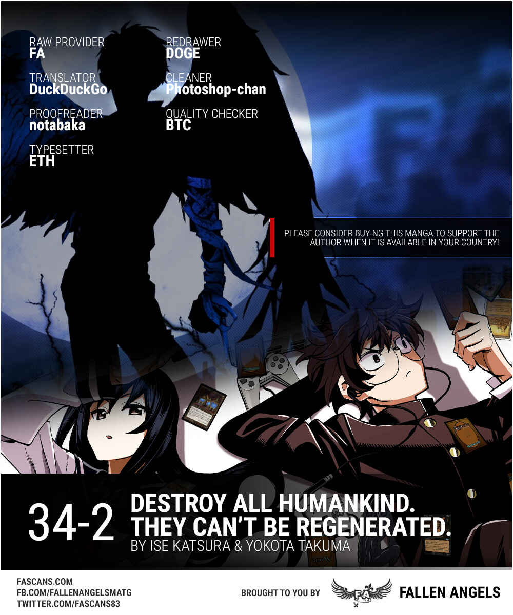 Page 1 Chapter 34.2 Subete no Jinrui wo Hakai Suru. Sorera wa Saisei Dekinai.