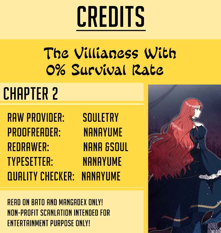 Page 1 Chapter 2 Seizonritsu 0% no Akuyaku Reijou