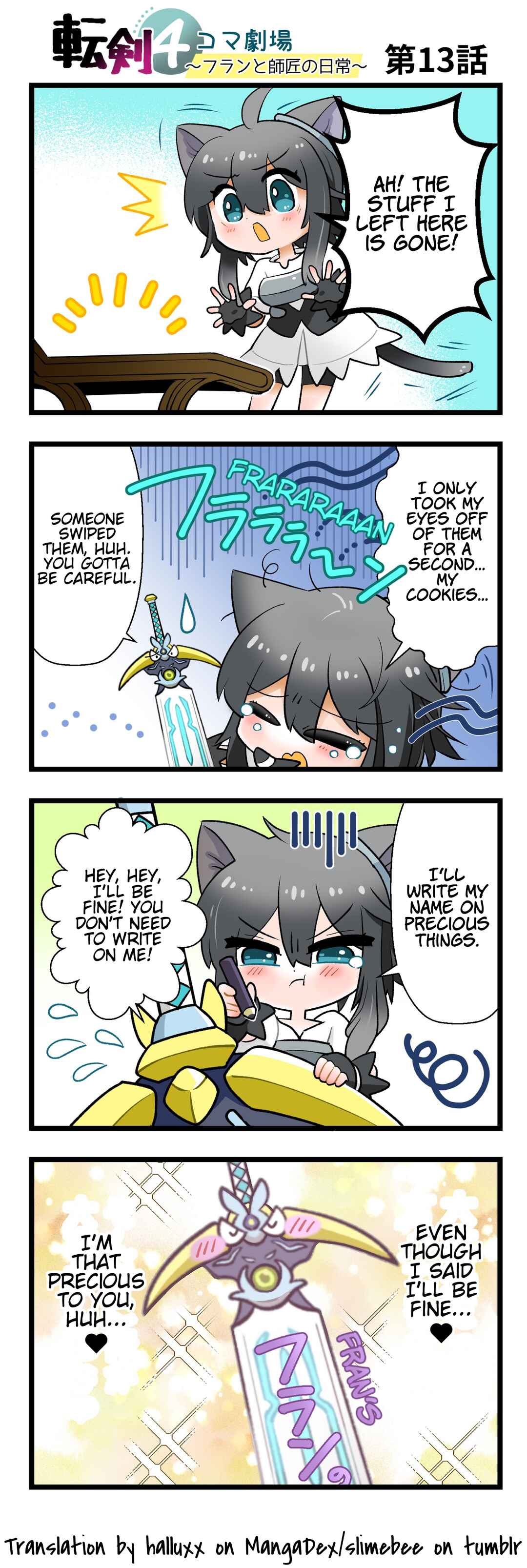 Page 1 Chapter 13 Tenken 4koma Gekijou ~Fran to Shishou no Nichijou~