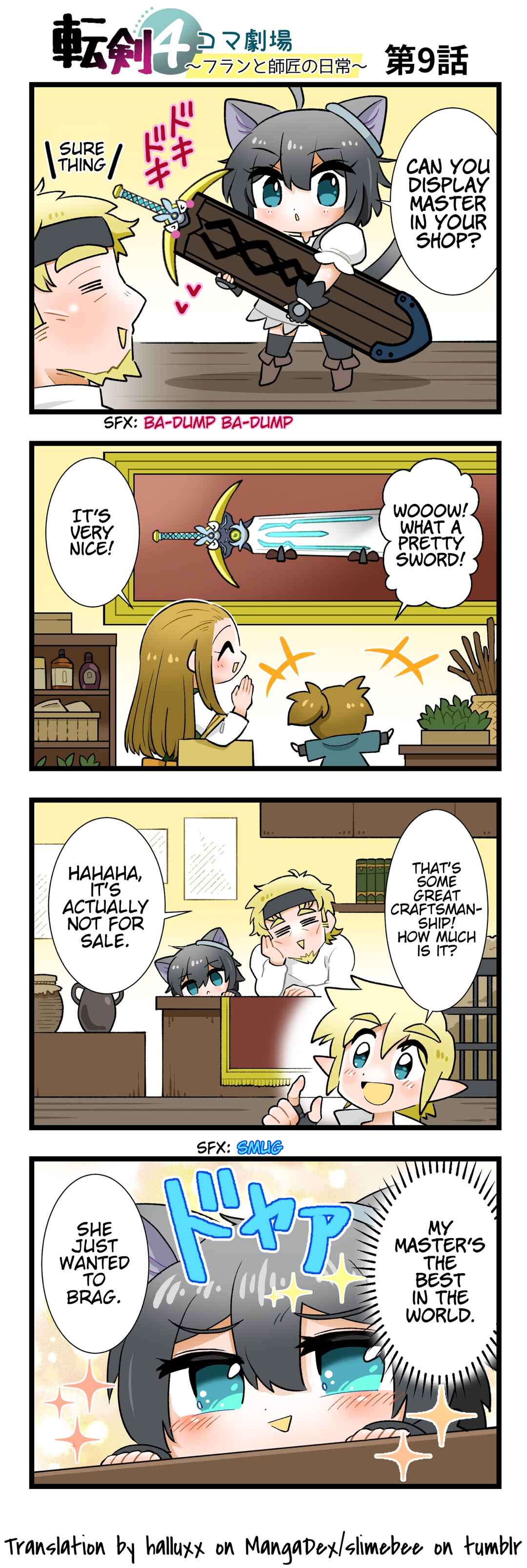 Page 1 Chapter 9 Tenken 4koma Gekijou ~Fran to Shishou no Nichijou~