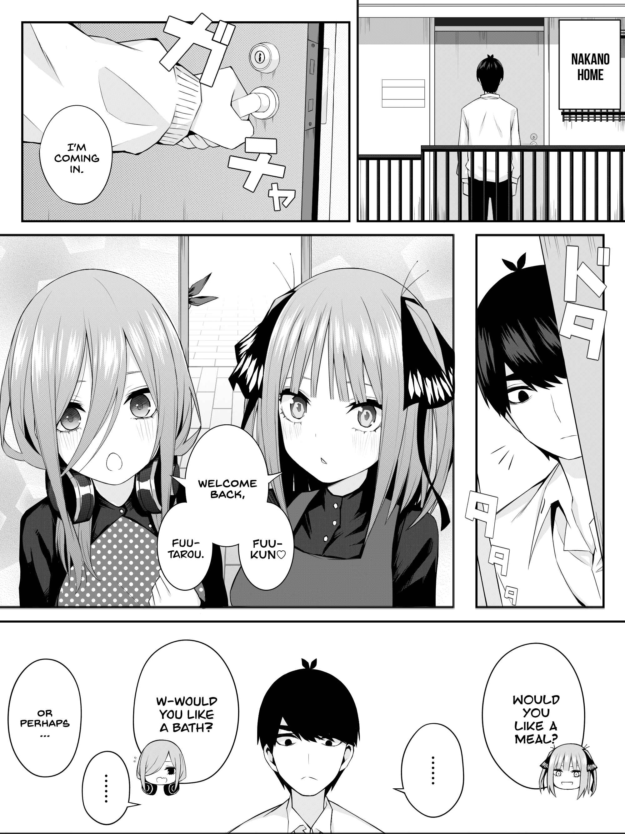 Page 1 Chapter Unknown_e35a 5Toubun no Hanayome - Would You like a Meal? Would You like a Bath? Or Perhaps... (Doujinshi)