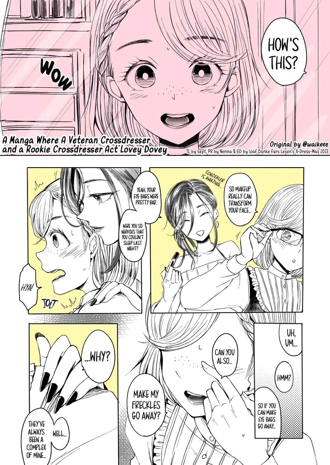 Page 1 Chapter Unknown_0144 A Manga Where a Veteran Crossdresser and a Rookie Crossdresser Act Lovey Dovey