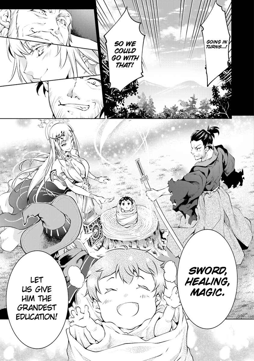 Page 14 Chapter 1.2 Kamigami ni Sodaterare Shimo no, Saikyou to Naru