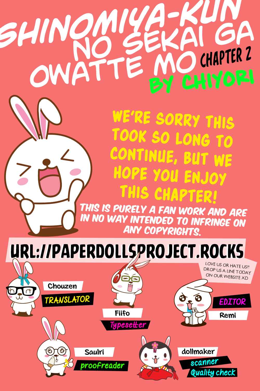 Page 2 Chapter 2 Shinomiya-kun no Sekai ga Owatte mo