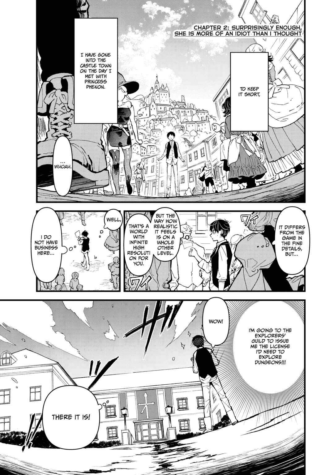 Page 1 Chapter 2 Ore, Yuusha janai desu kara. - VR Sekai no Chouten ni Kunrin Seshi Otoko. Tenseishi, Level 1 no Mushoku kara Restart suru