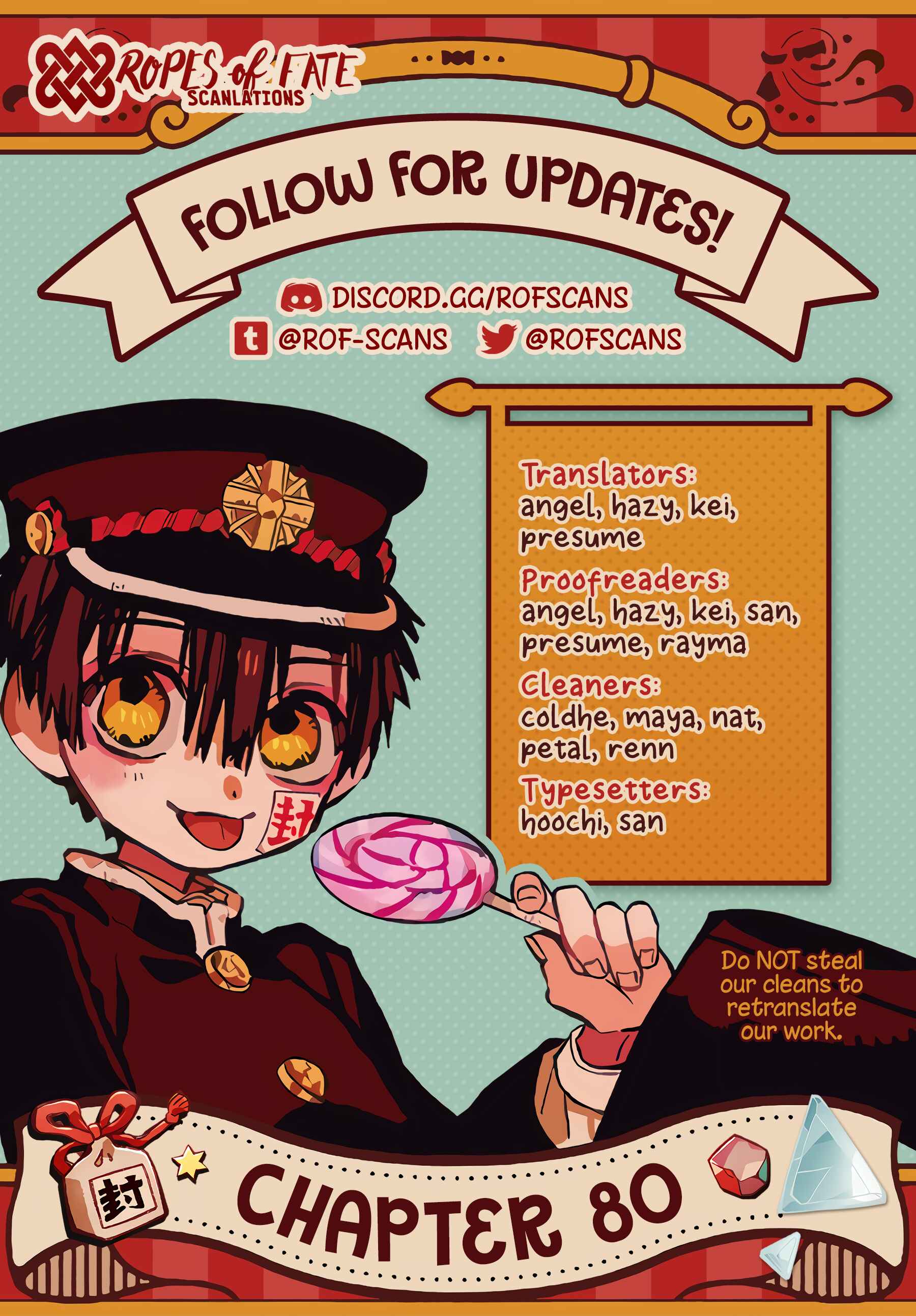 Page 1 Chapter 80 Jibaku Shounen: Hanako-kun