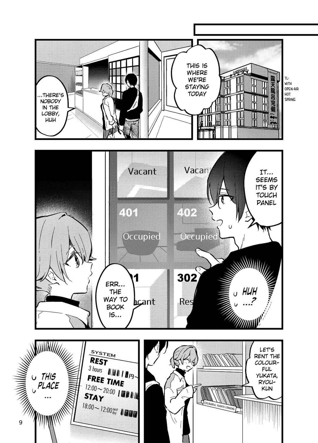 Page 9 Chapter Unknown_5efb Zenbu Kimi no Sei - Otoko ni mo Onna ni mo Naru Couple ga Onsen Ryokou no Tsumori de LoveHo ni Iku Hanashi (Doujinshi)
