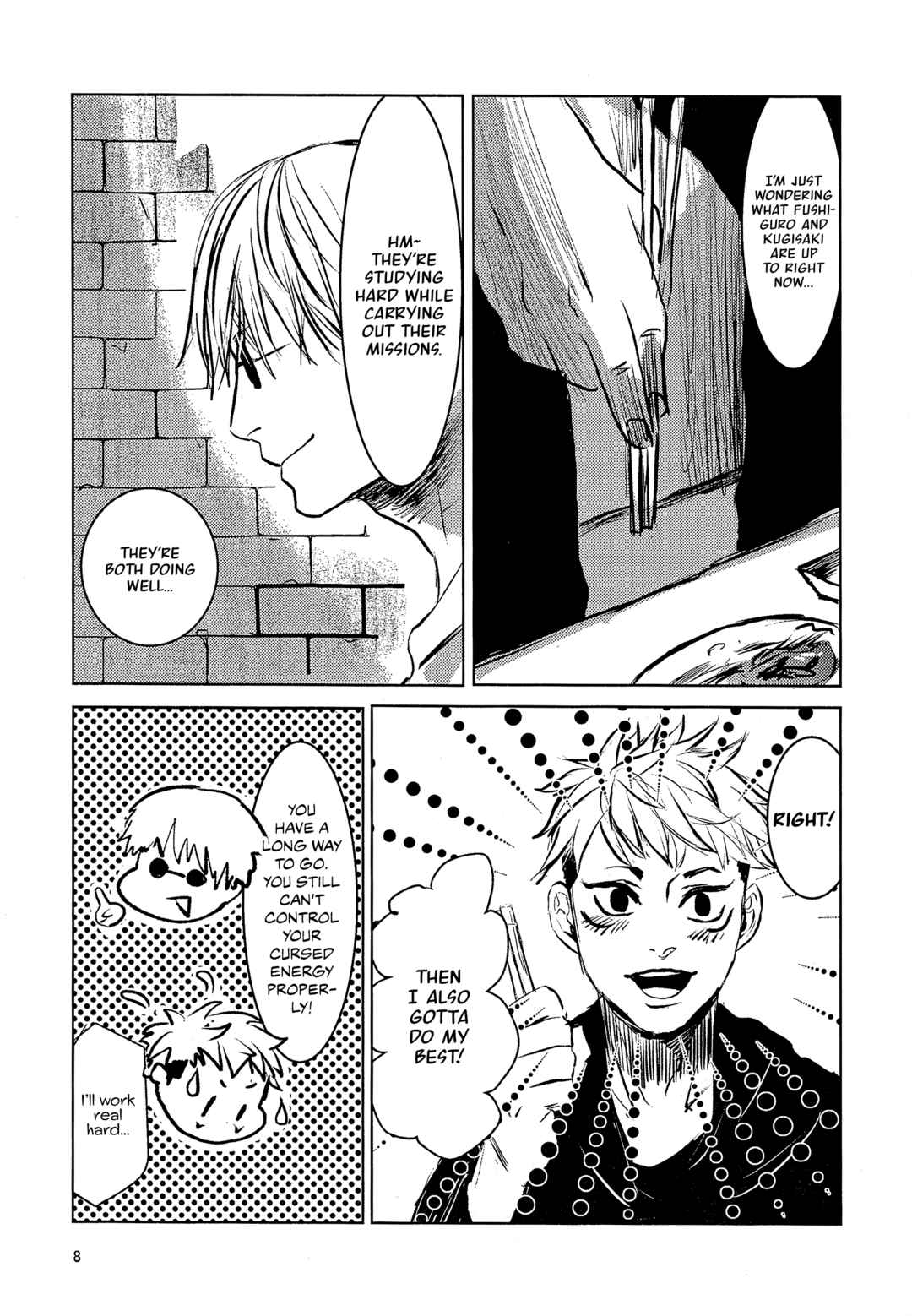 Page 8 Chapter Unknown_2467 Jujutsu Kaisen -  Raku wazawai (Doujinshi)