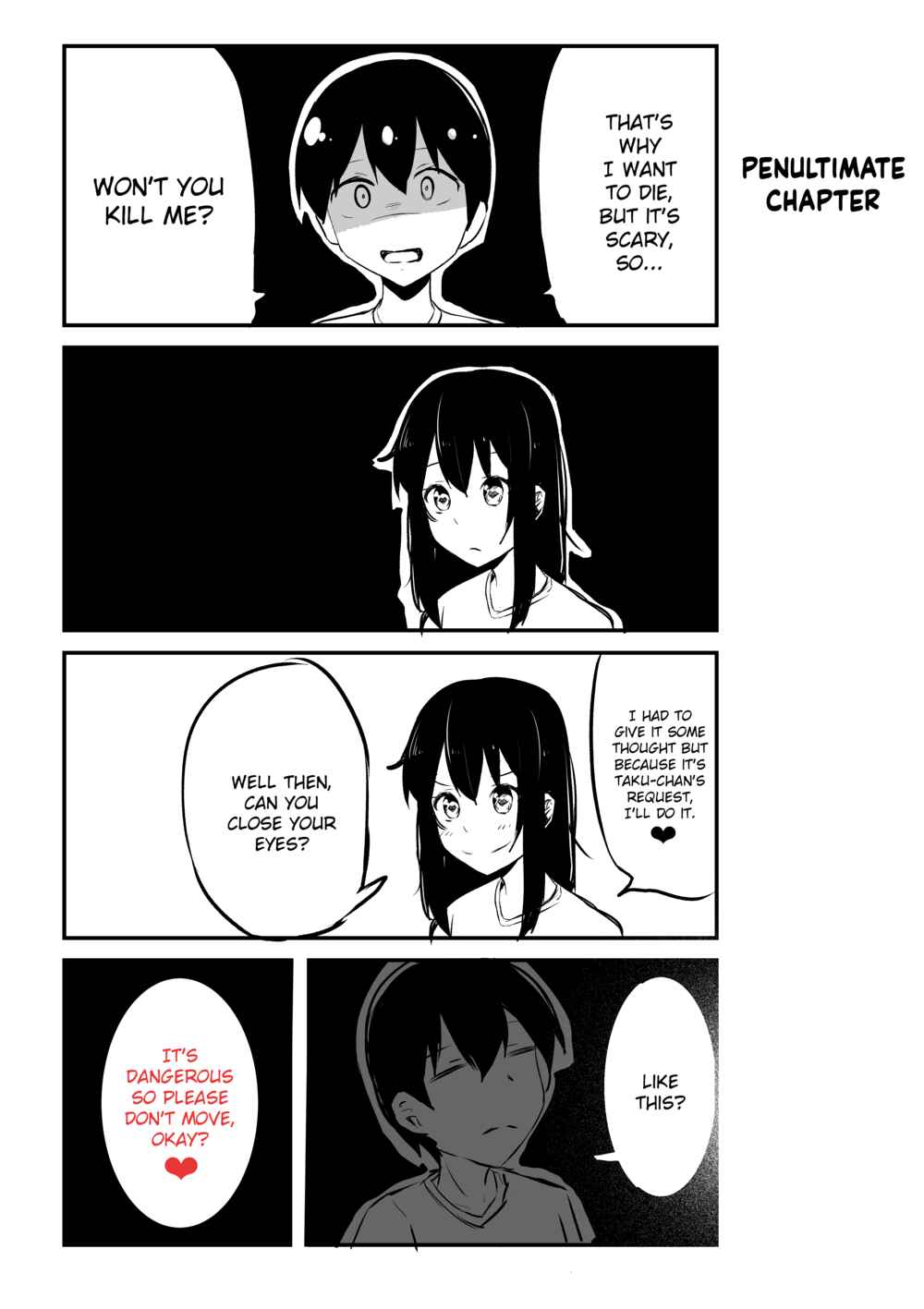 Page 1 Chapter 92 A Story About Wanting to Commit Suicide, but Its Scary so I Find a Yandere Girl to Kill Me, but It Doesnt Work