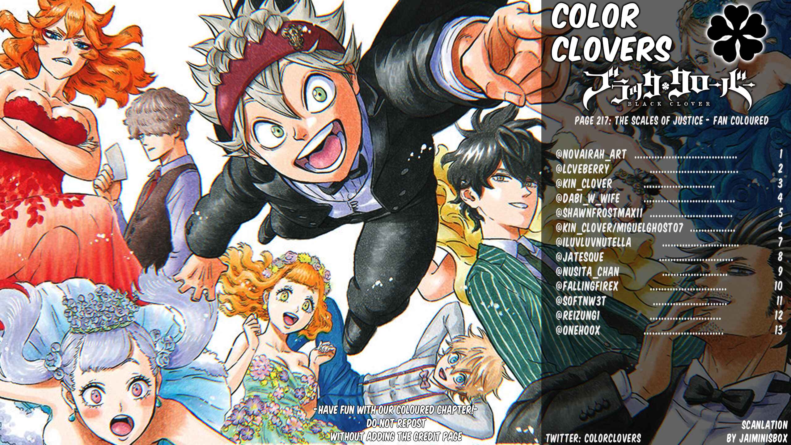 Page 1 Chapter 217 Black Clover (Fan Colored)