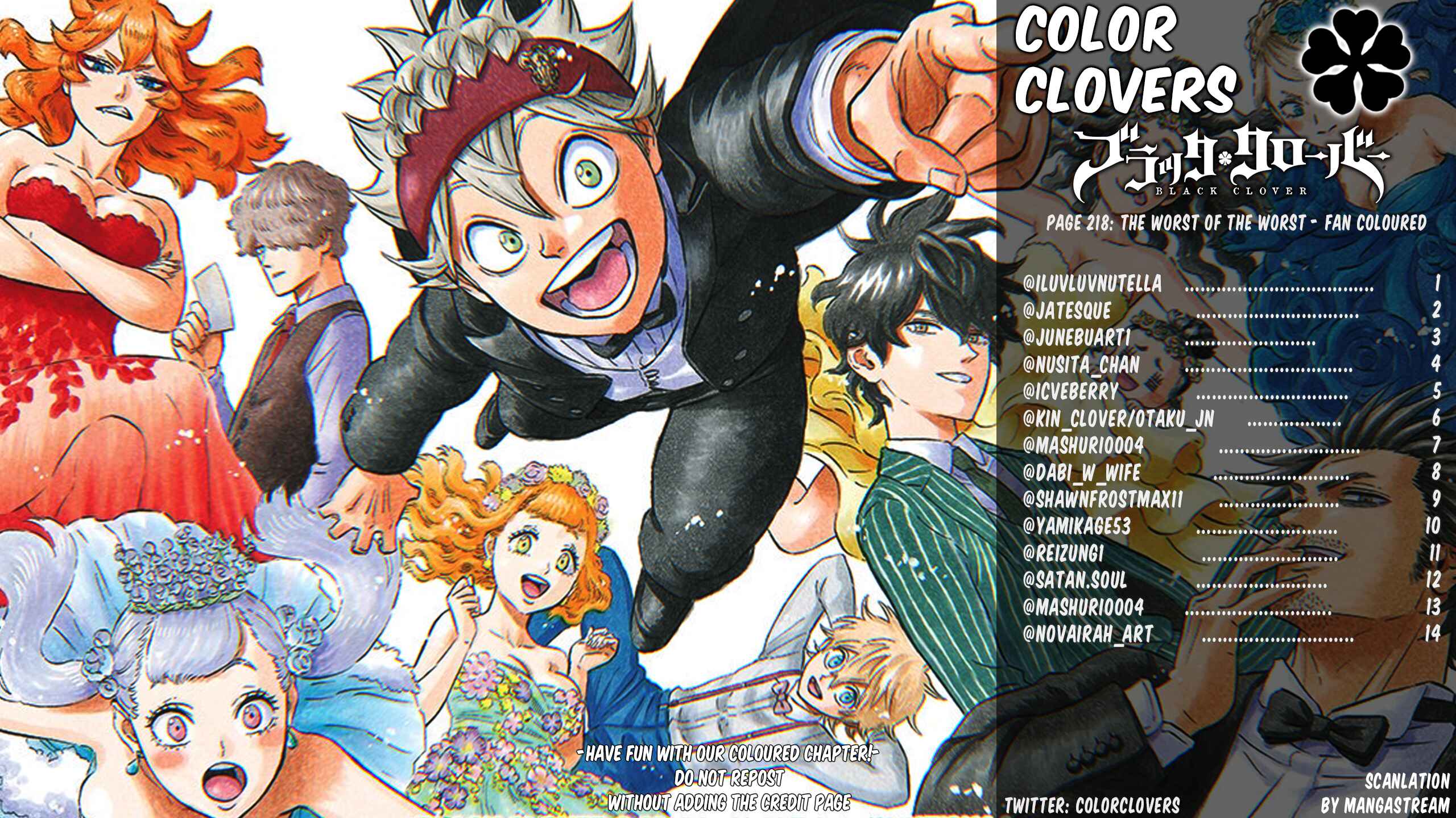 Page 1 Chapter 218 Black Clover (Fan Colored)