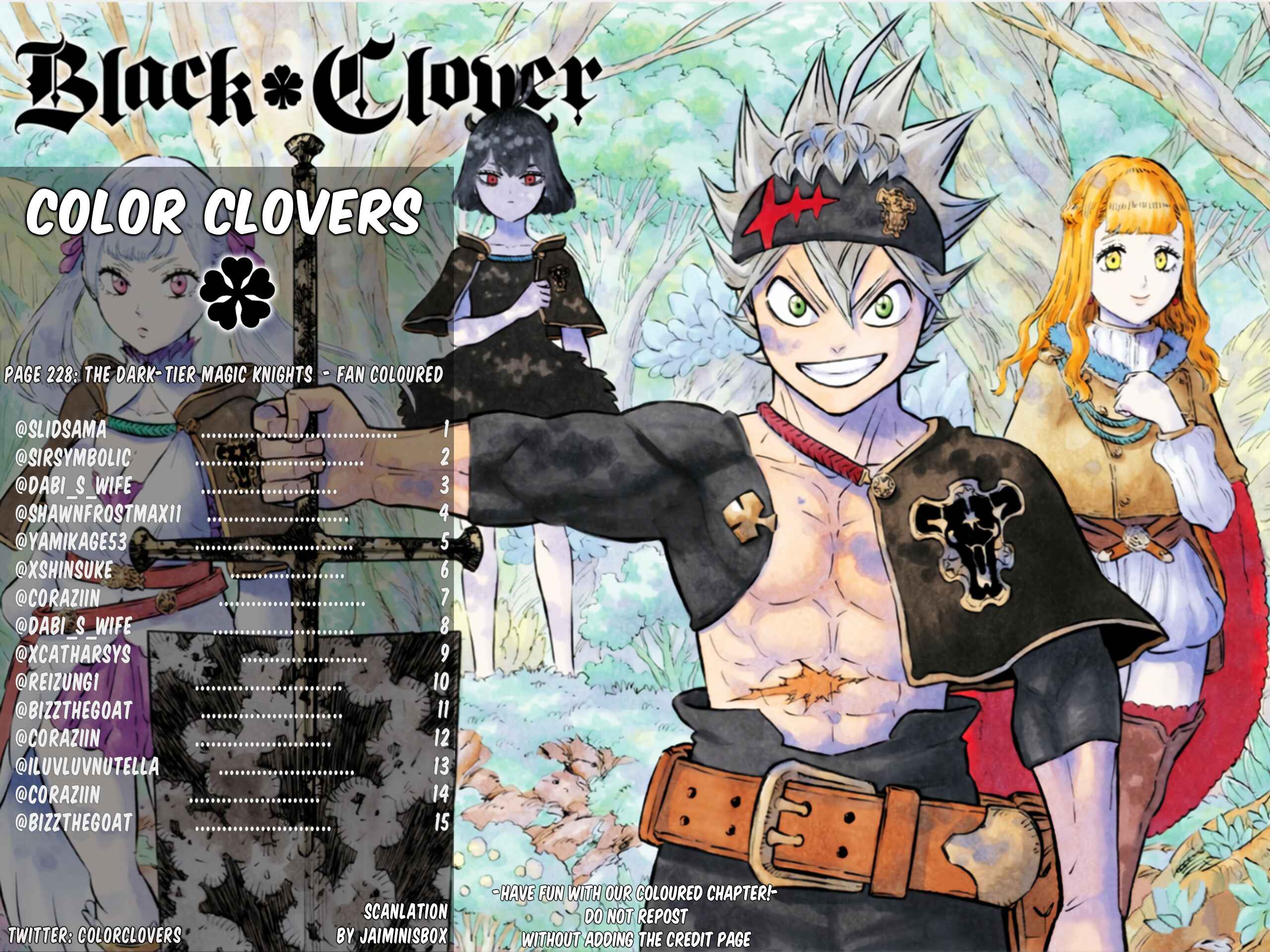 Page 1 Chapter 228 Black Clover (Fan Colored)