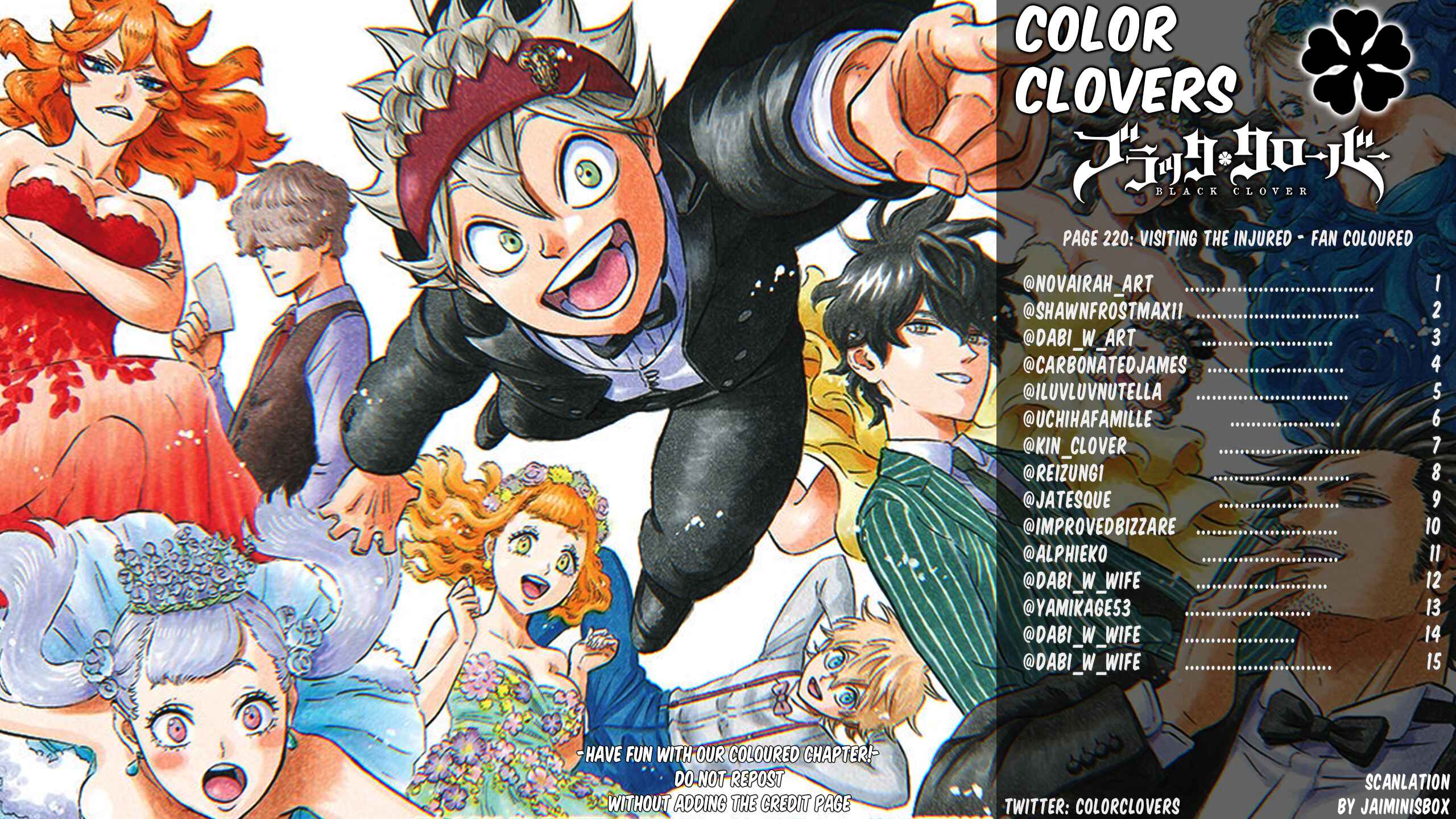 Page 1 Chapter 220 Black Clover (Fan Colored)