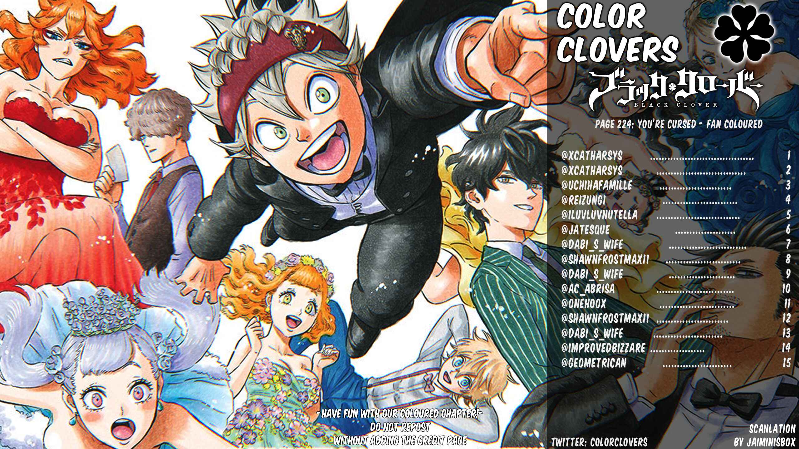 Page 1 Chapter 224 Black Clover (Fan Colored)