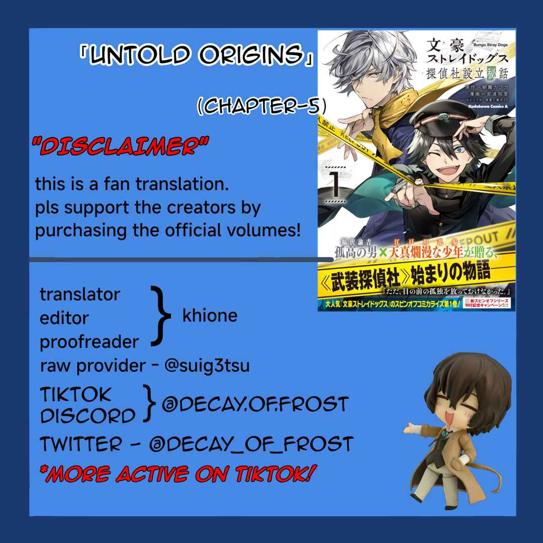 Page 1 Chapter 5 Bungou Stray Dogs - Tantei-sha Setsuritsu Hiwa?