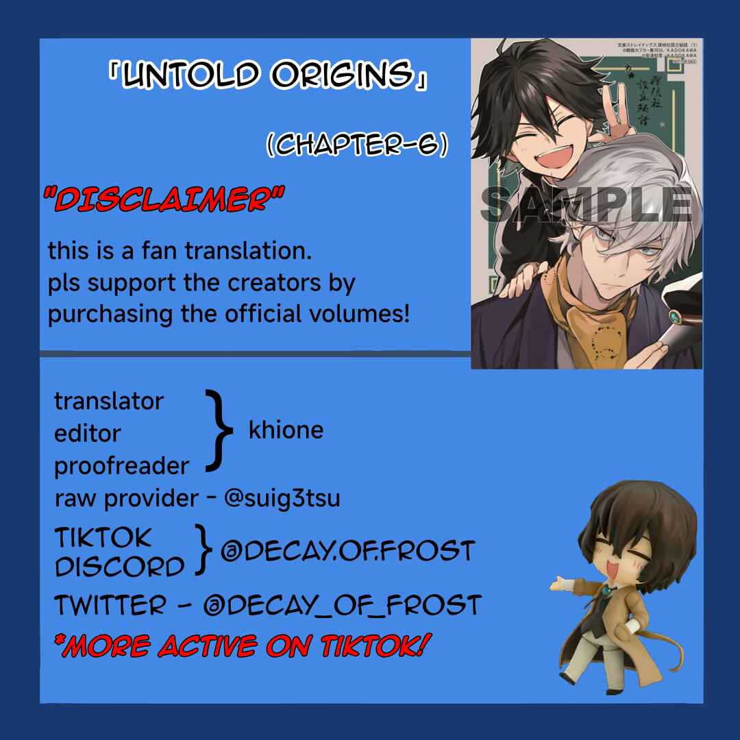 Page 1 Chapter 6 Bungou Stray Dogs - Tantei-sha Setsuritsu Hiwa?