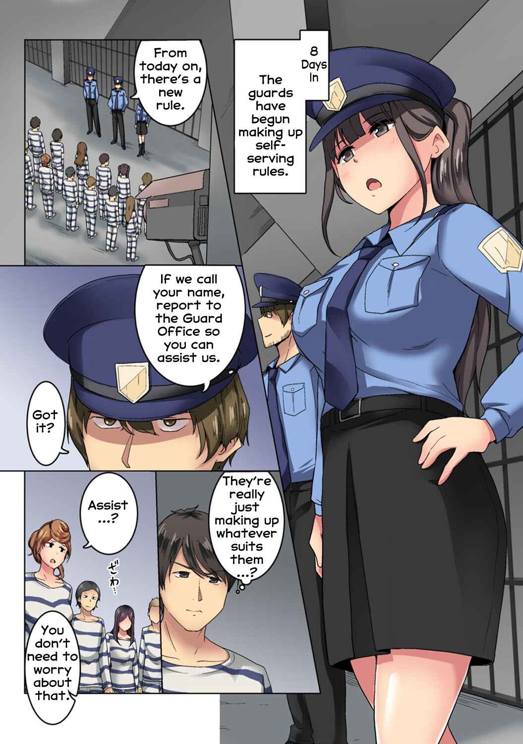 Page 1 Chapter 4 Kangoku Zemi Kanshu ni Zettai Fukujuu o Shiirarete