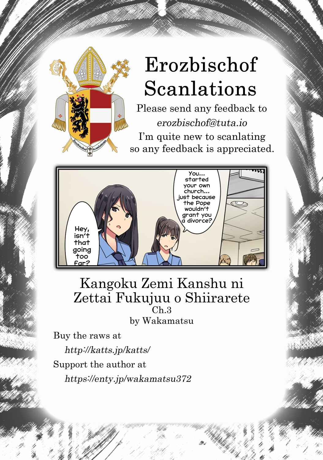 Page 23 Chapter 3 Kangoku Zemi Kanshu ni Zettai Fukujuu o Shiirarete