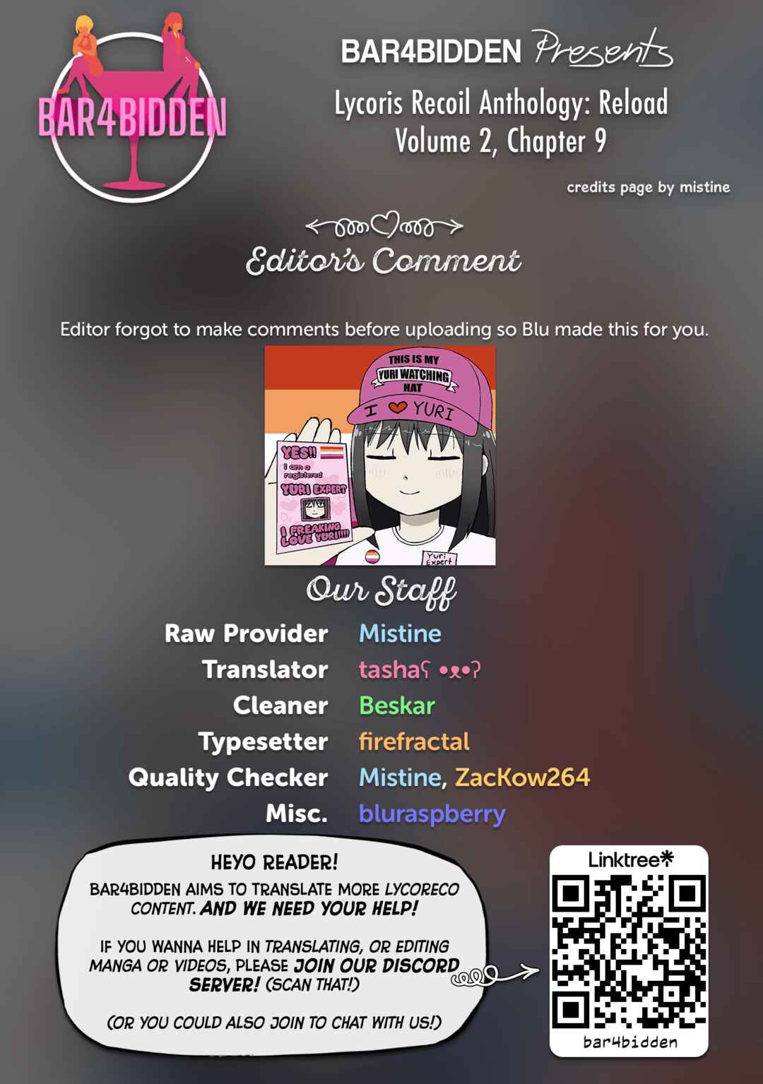 Page 11 Chapter 9 Lycoris Recoil: Koushiki Comic Anthology - Repeat