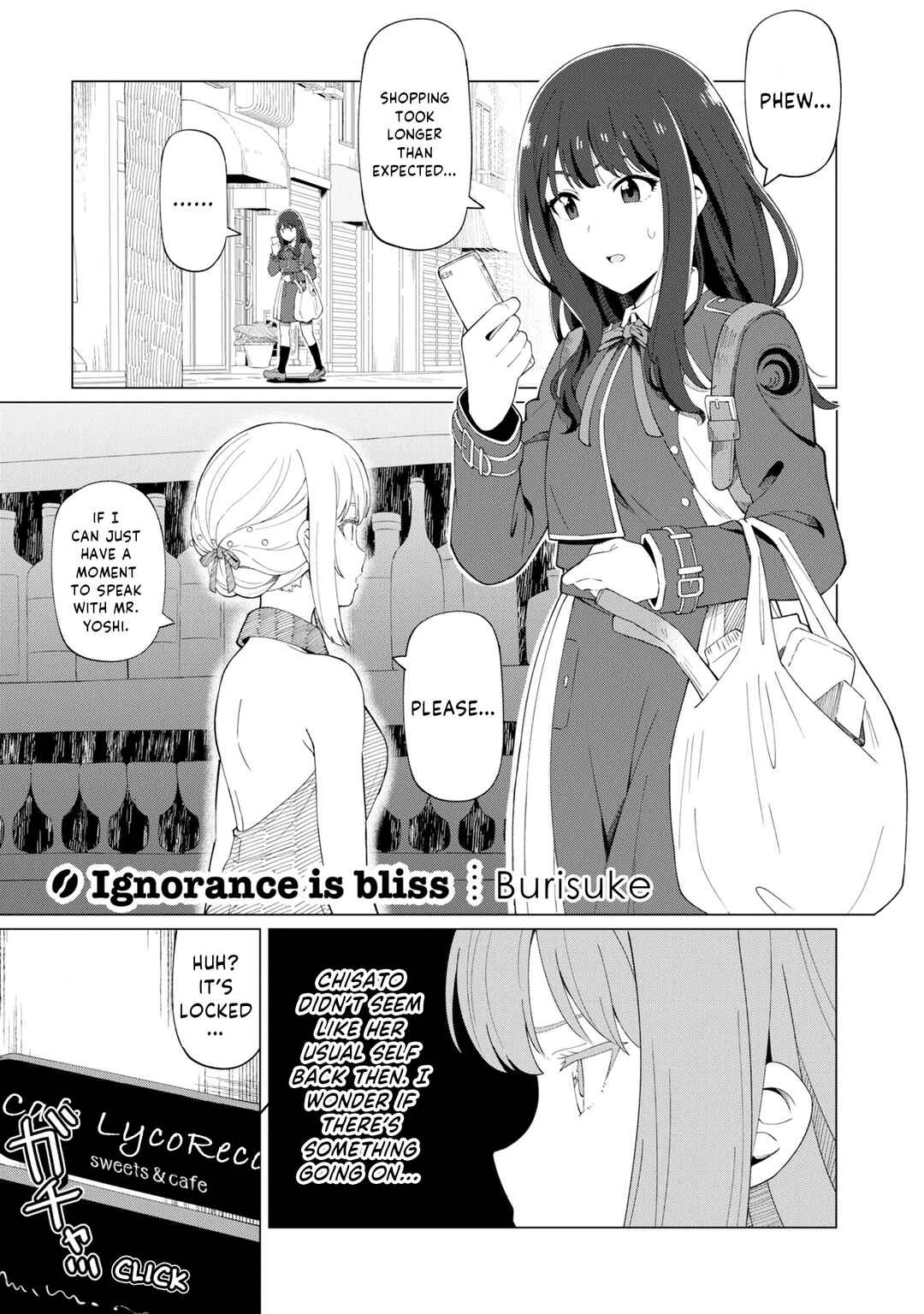 Page 1 Chapter 6 Lycoris Recoil: Koushiki Comic Anthology - Repeat