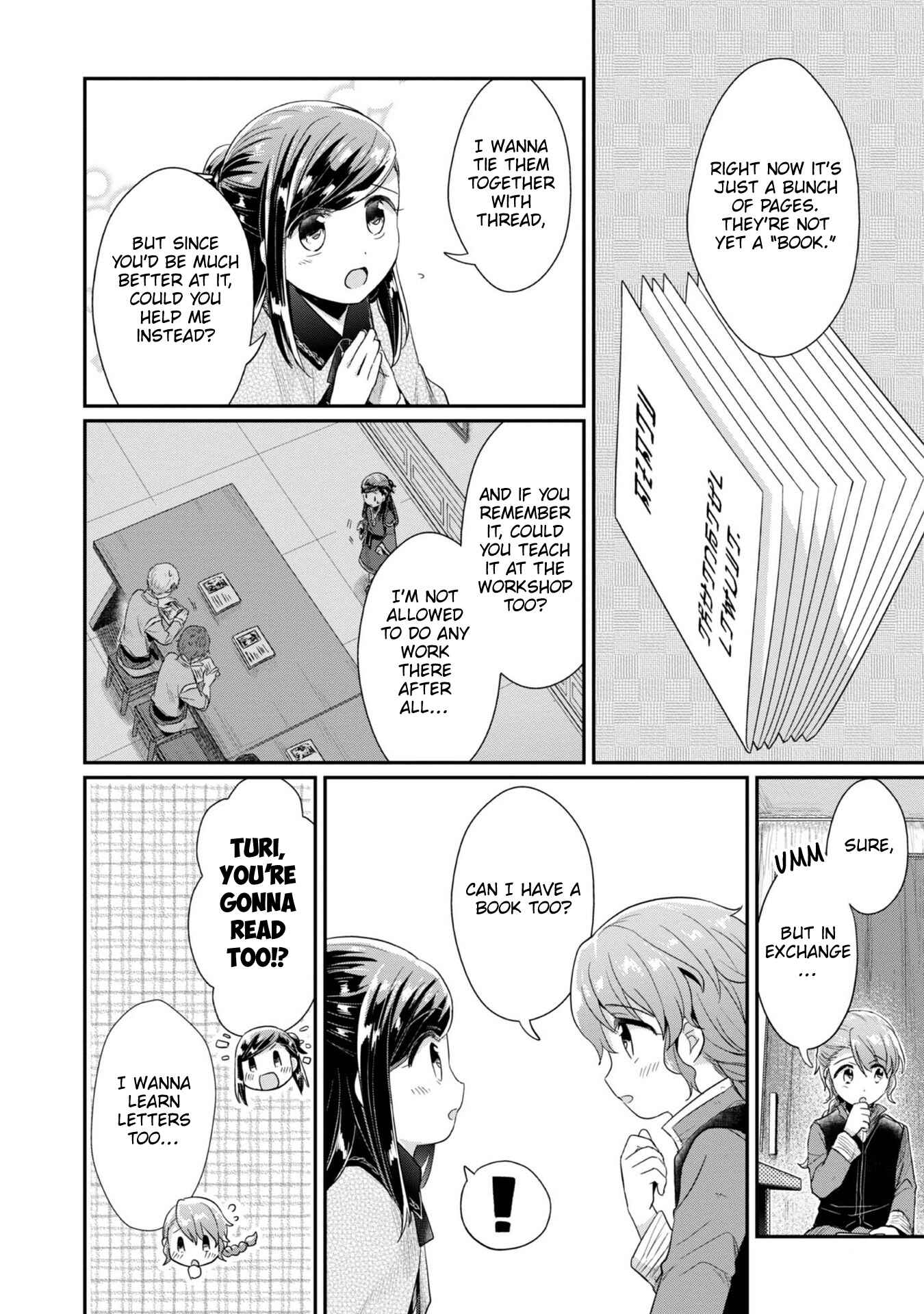Page 28 Chapter 28 Honzuki no Gekokujou: Shisho ni Naru Tame ni wa Shudan o Erandeiraremasen—Dai 2-bu: Hon no Tamenara Miko ni Naru!