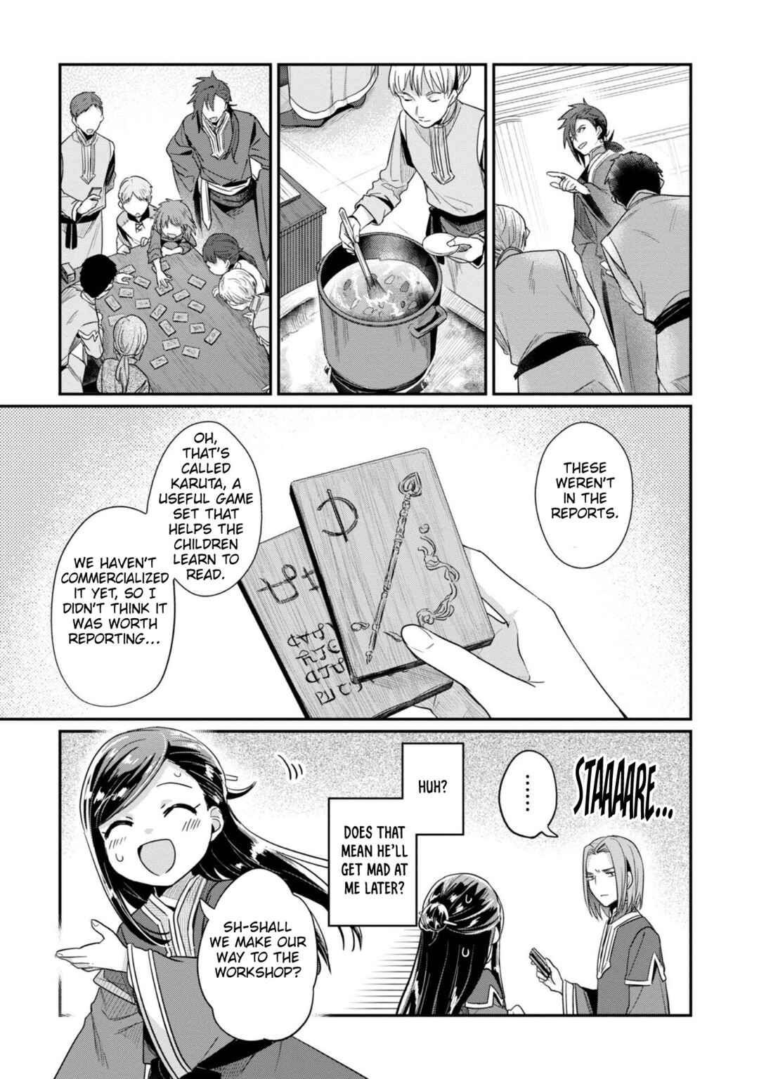 Page 12 Chapter 49 Honzuki no Gekokujou: Shisho ni Naru Tame ni wa Shudan o Erandeiraremasen—Dai 2-bu: Hon no Tamenara Miko ni Naru!