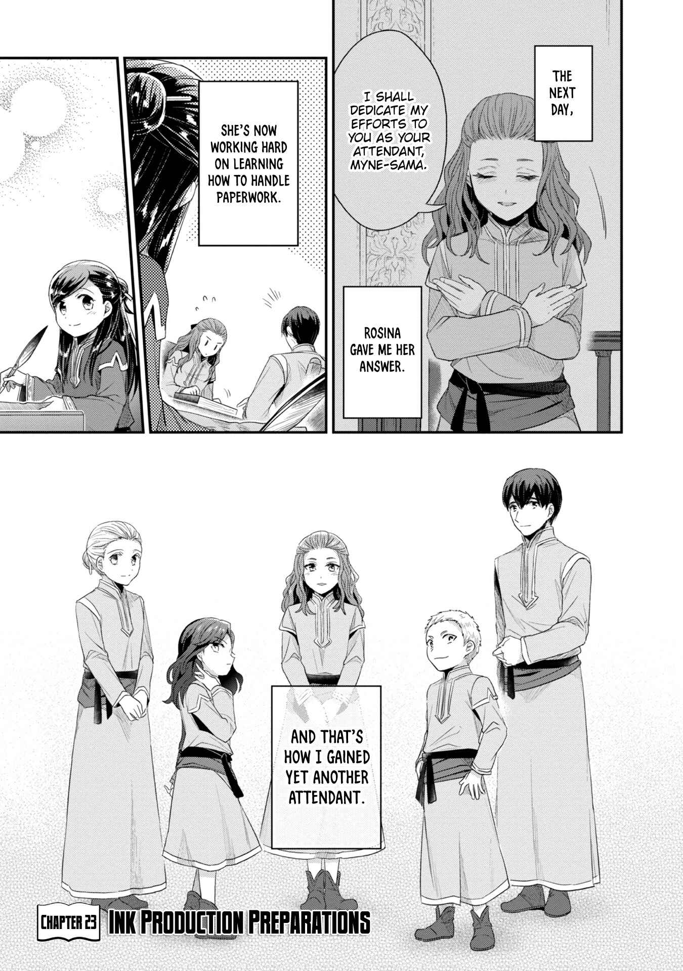 Page 2 Chapter 23 Honzuki no Gekokujou: Shisho ni Naru Tame ni wa Shudan o Erandeiraremasen—Dai 2-bu: Hon no Tamenara Miko ni Naru!